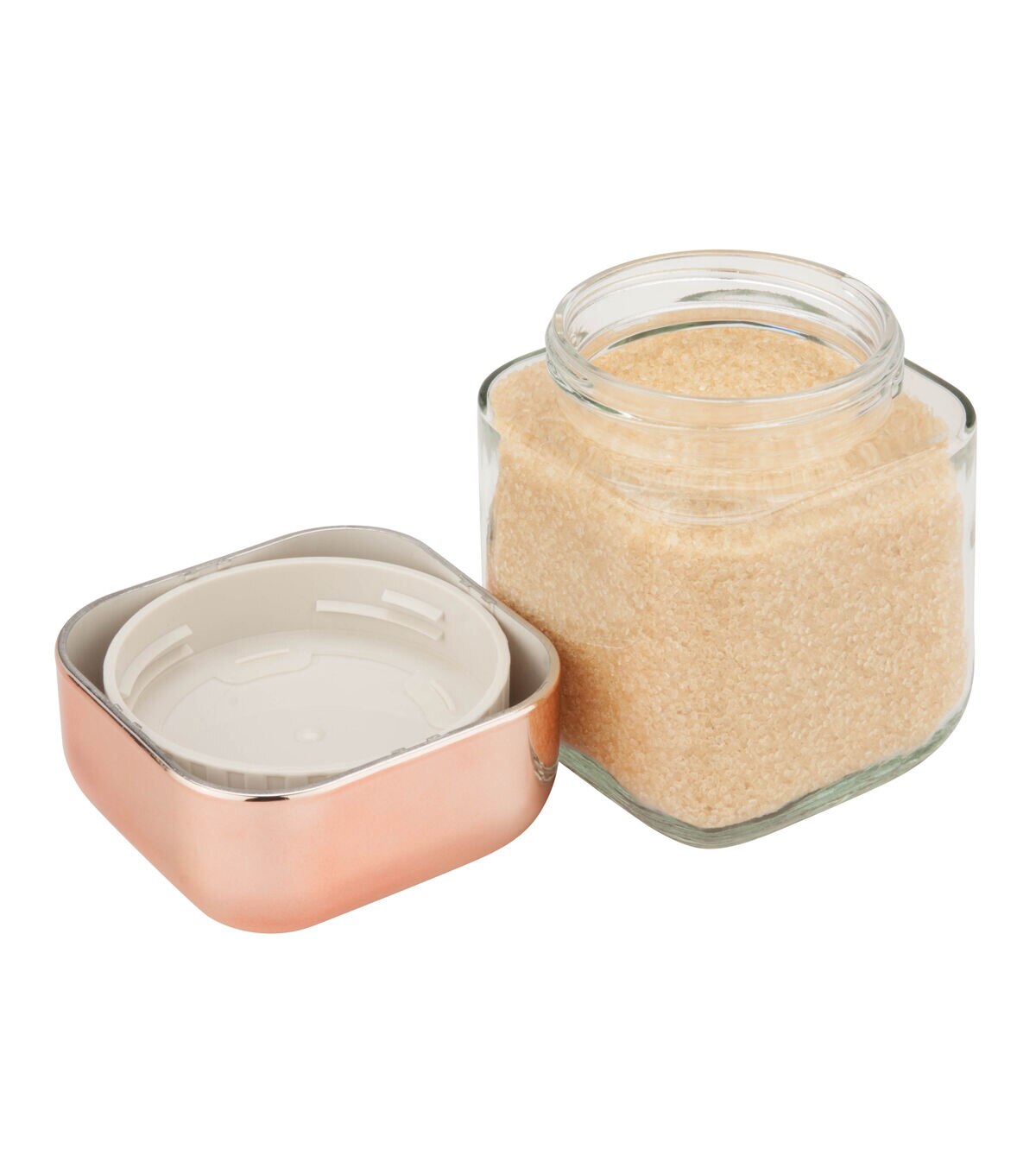 Honey Can Do 3pc Glass Storage Jar Set With Copper Lids