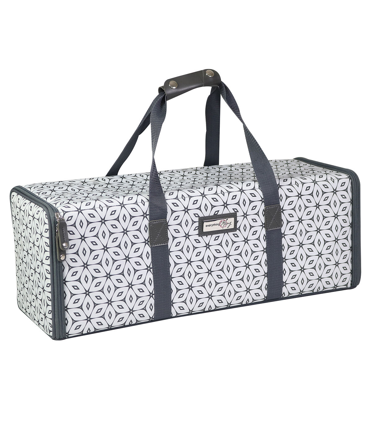 Everything Mary 22 Gray & White Geometric Die Cut Machine Carrying Case