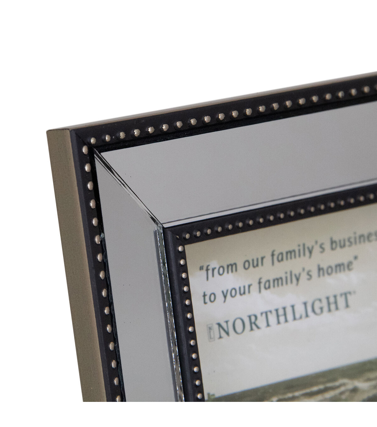 Northlight 5 x 7 Black & Silver Glass Mirror Picture Frame