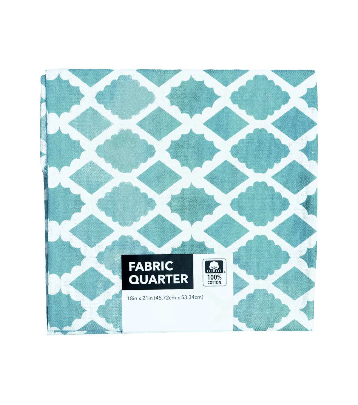 18 x 21 Teal Diamond Cotton Fabric Quarter 1pc by Keepsake Calico