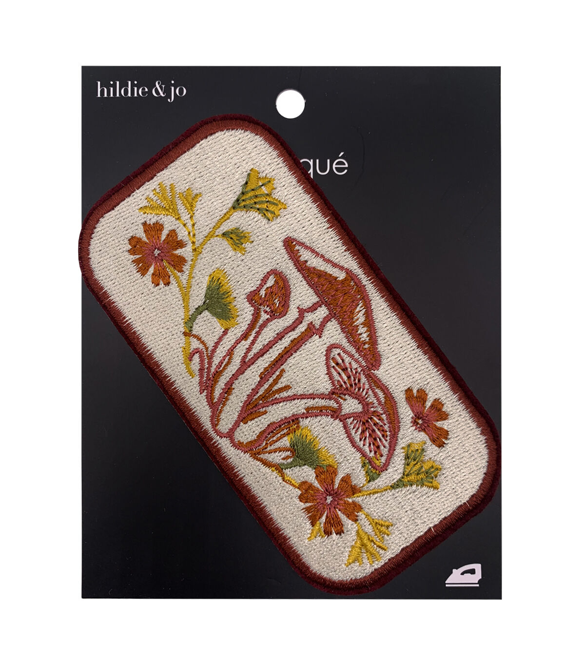 4 x 2 Fall Mushrooms & Floral Iron On Patch by hildie & jo