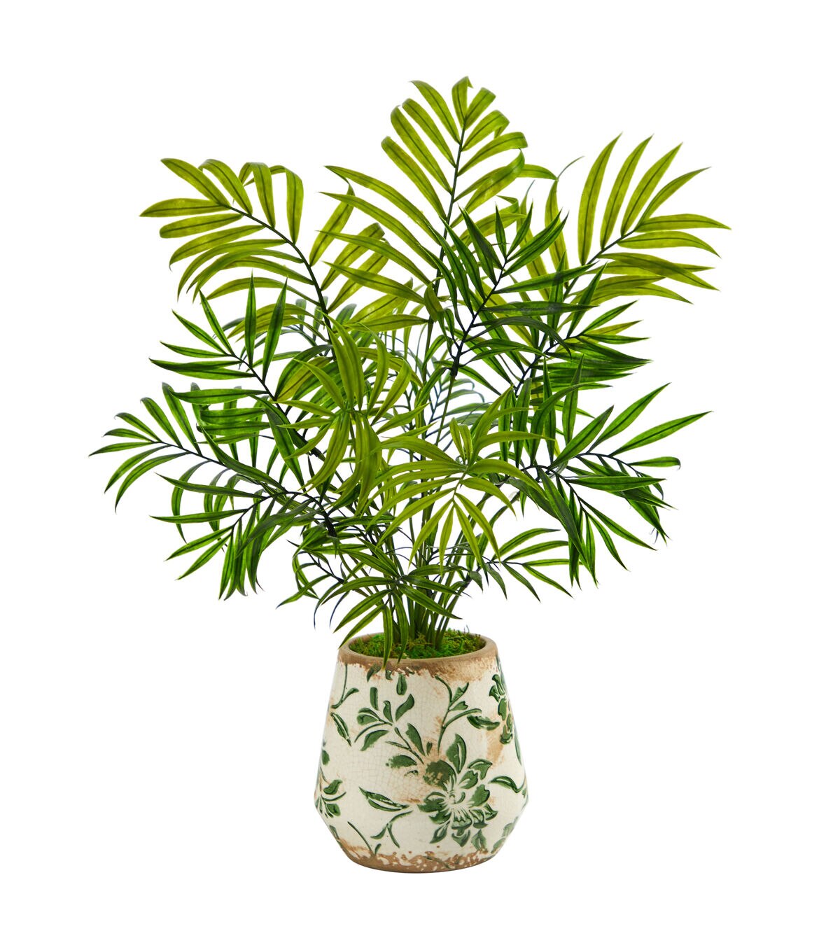 Nearly Natural 18 Mini Areca Palm Artificial Plant in Floral Vase