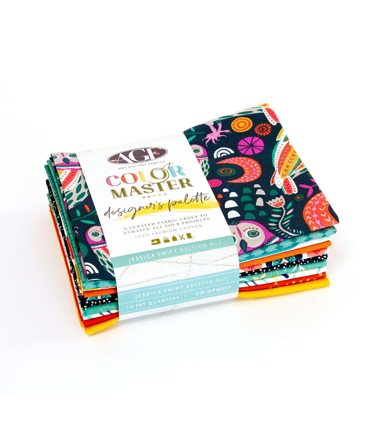 Art Gallery Fabrics Jessica Swift 10Pc Color Master Cotton Fabric Quarter Bundle