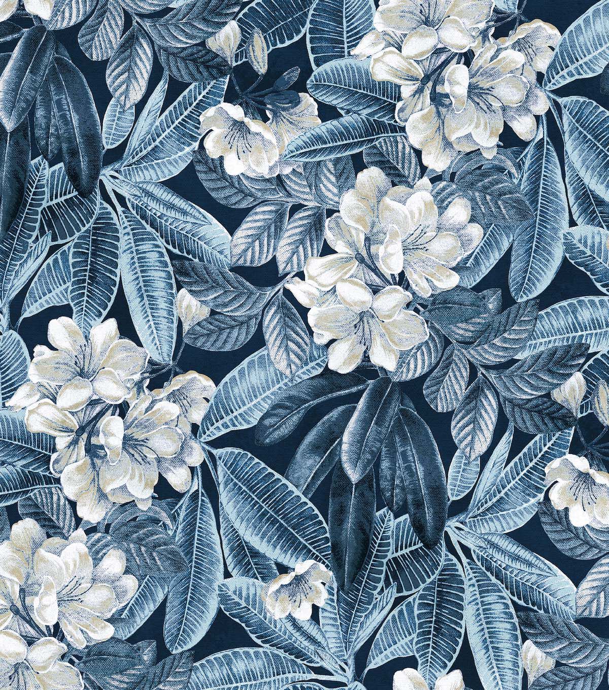 Tommy Bahama 20.5' x 18' Midnight Darwin Flora Peel & Stick Wallpaper