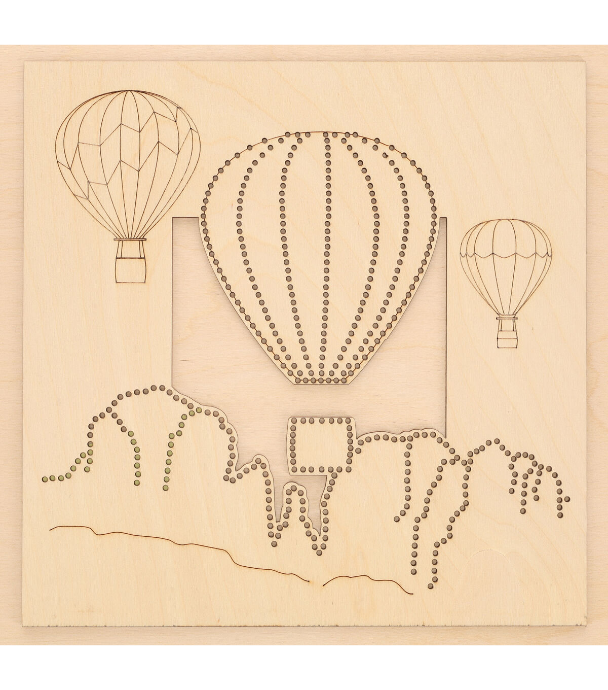 Leisure art 11 Hot Air Balloon Wood Stitching Kit With Shadow Box