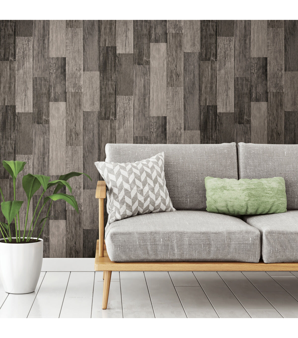 RoomMates Wallpaper Weathered Wood Plank