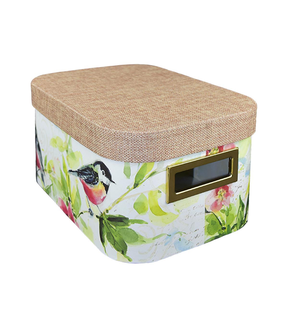 11 Butterfly & Bird Oval Lidded Box With Cutout Handles by Place & Time