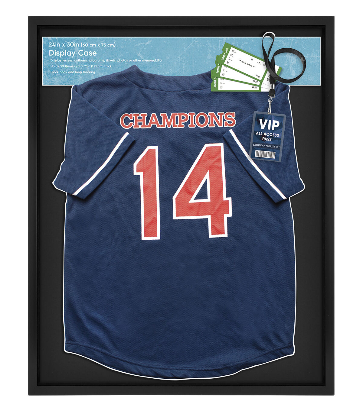 Collector's Museum 24 x 30 Black Jersey Display Case