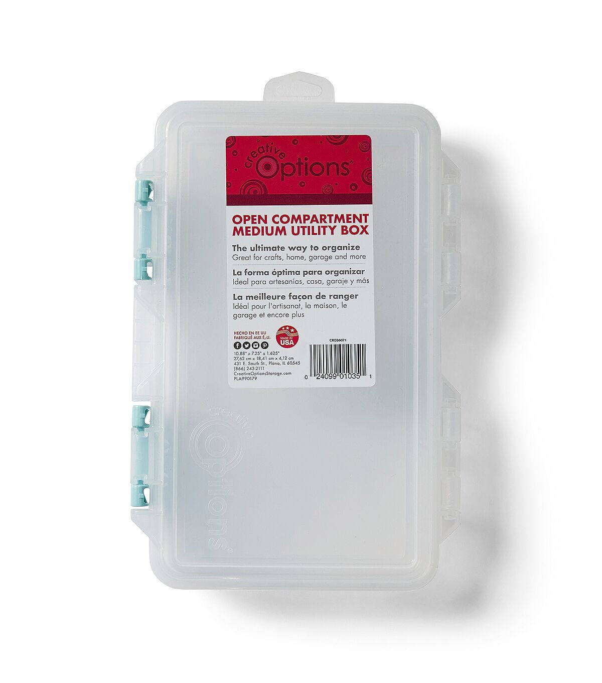 Creative Options 11 x 7 Pro Latch Plastic Stowaway Storage