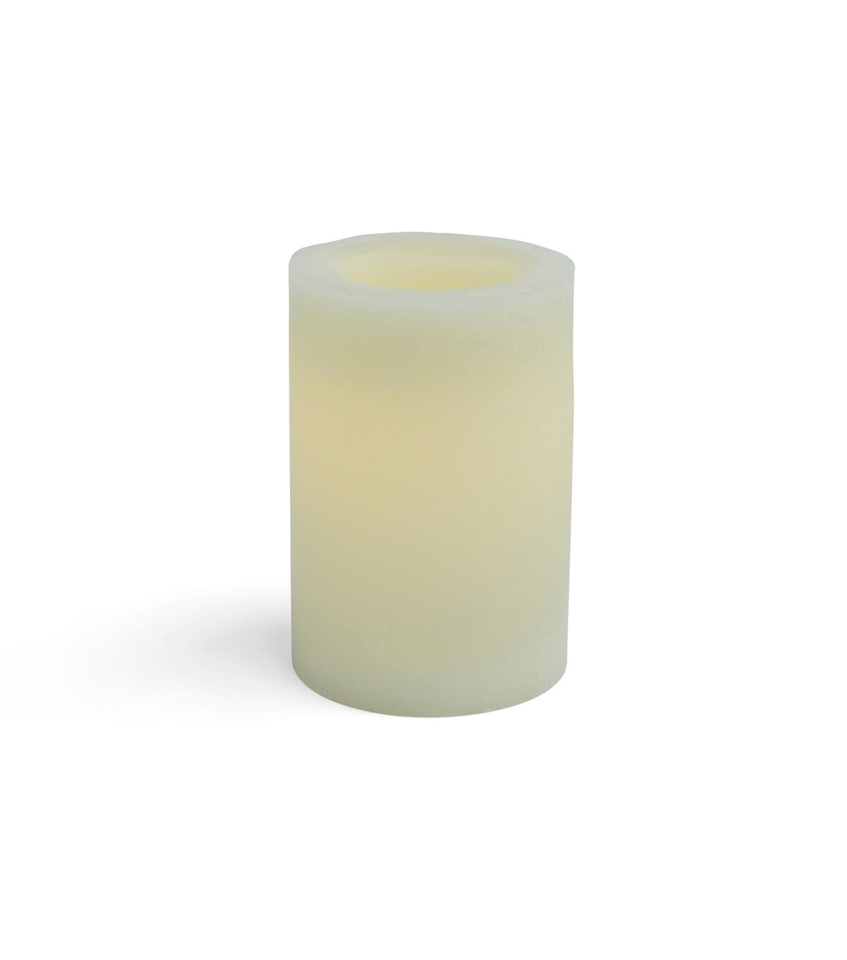 Flameless 4x6 Cream Vanilla Scented LED Rustic Pillar Candle