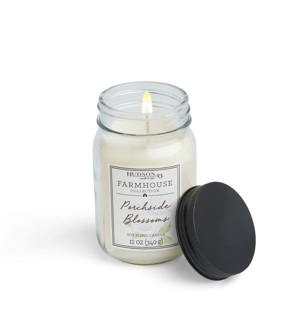 12oz Porchside Blossoms Scented Jar Candle by Hudson 43