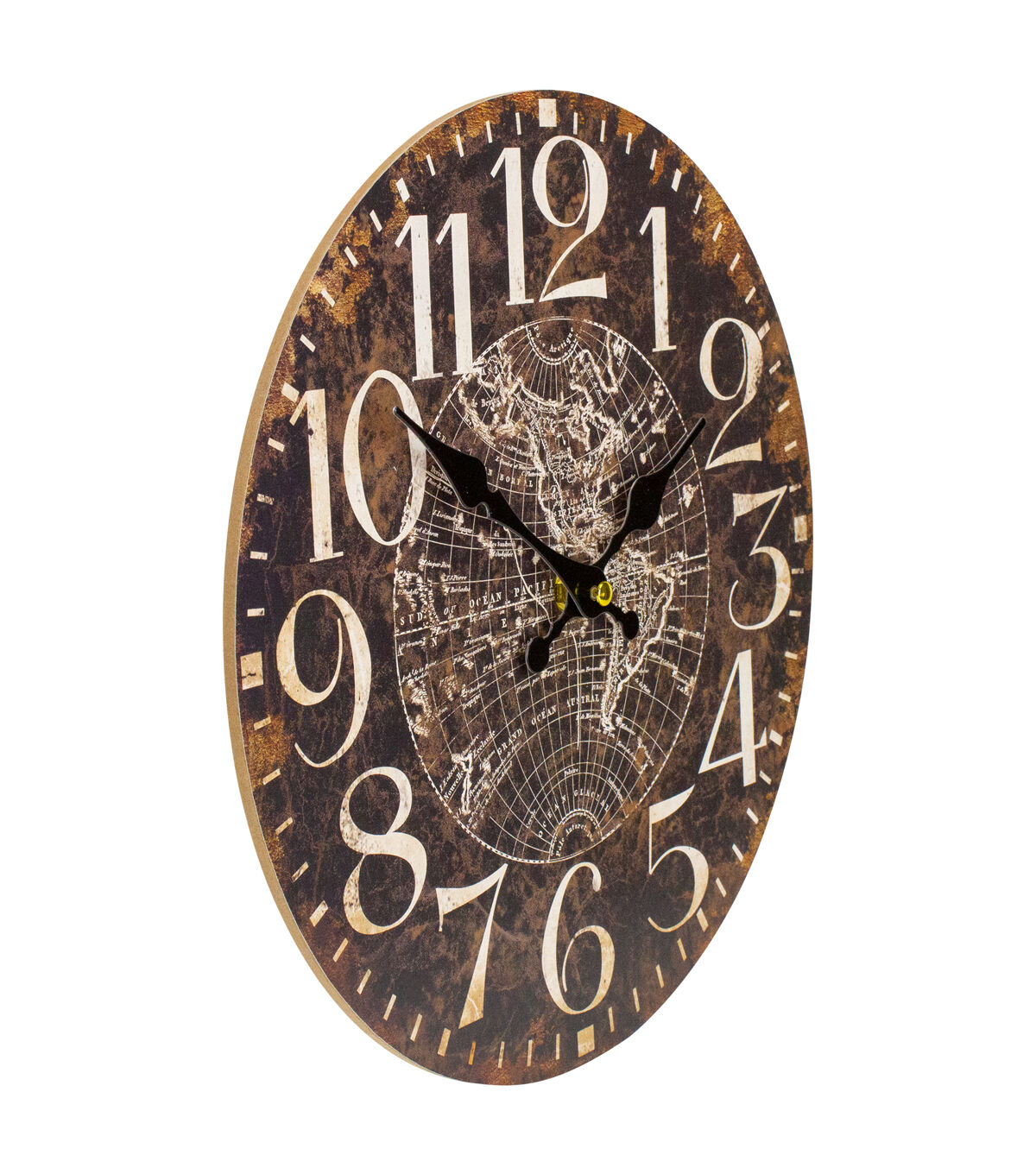 Northlight 12 Battery Operated Round Wall Clock with World Globe Design