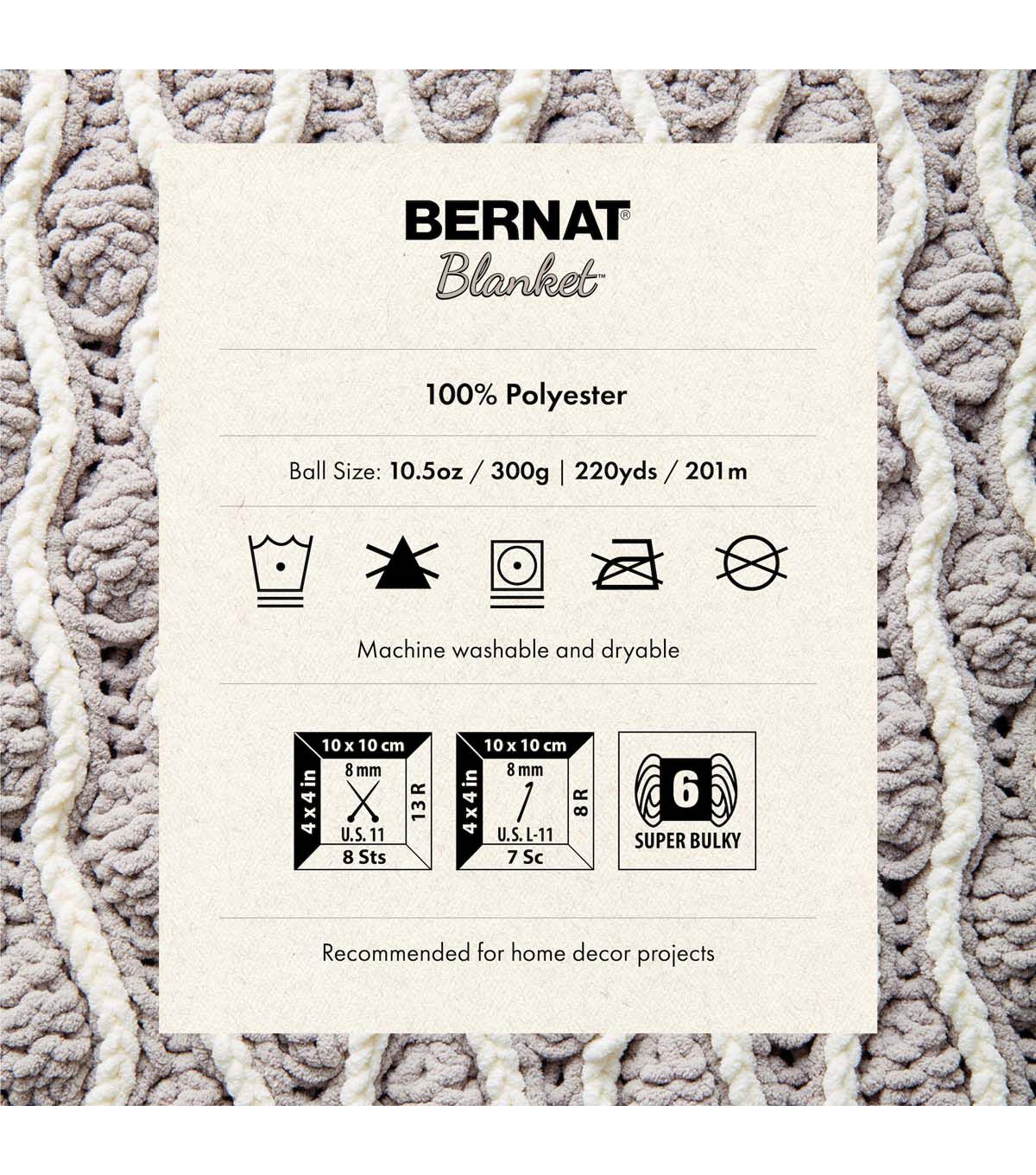 Bernat Blanket Tie Dye-ish 220yds Super Bulky Polyester Yarn