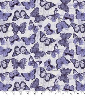 Springs Creative Butterfly Toss Novelty Print Cotton Fabric