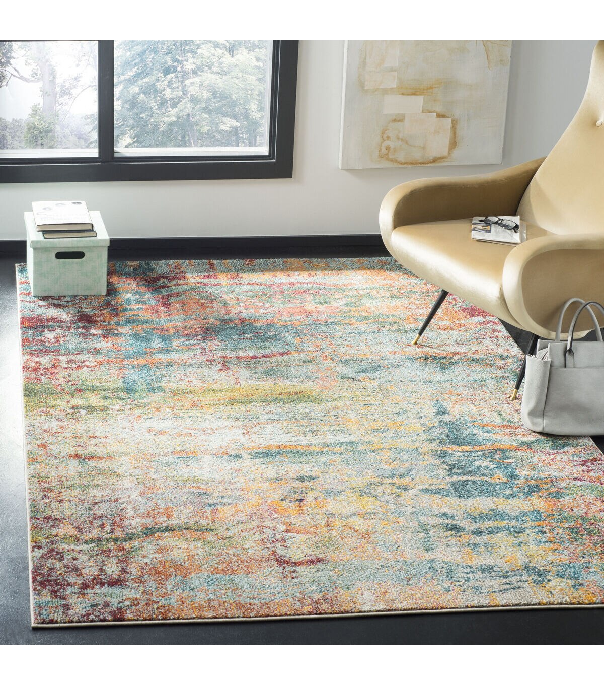 Safavieh Monaco 262 Teal / Orange 4' X 5'7 Sm. Rectangle