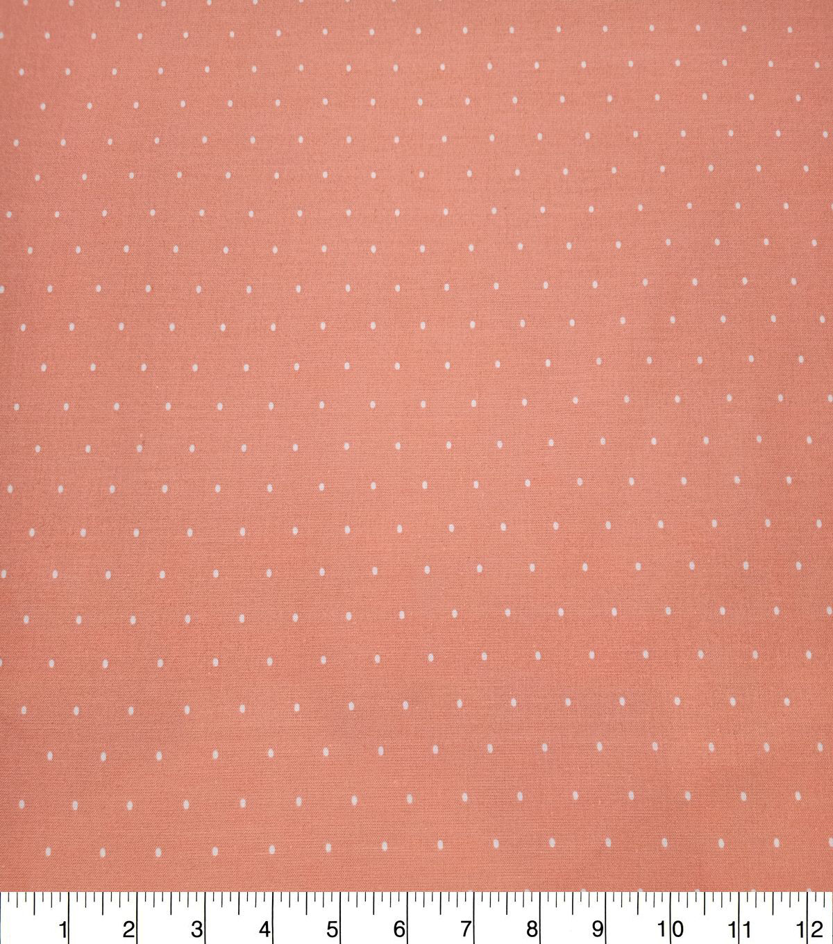 Pearl Dots on Peach Quilt Cotton Fabric by Quilter's Showcase