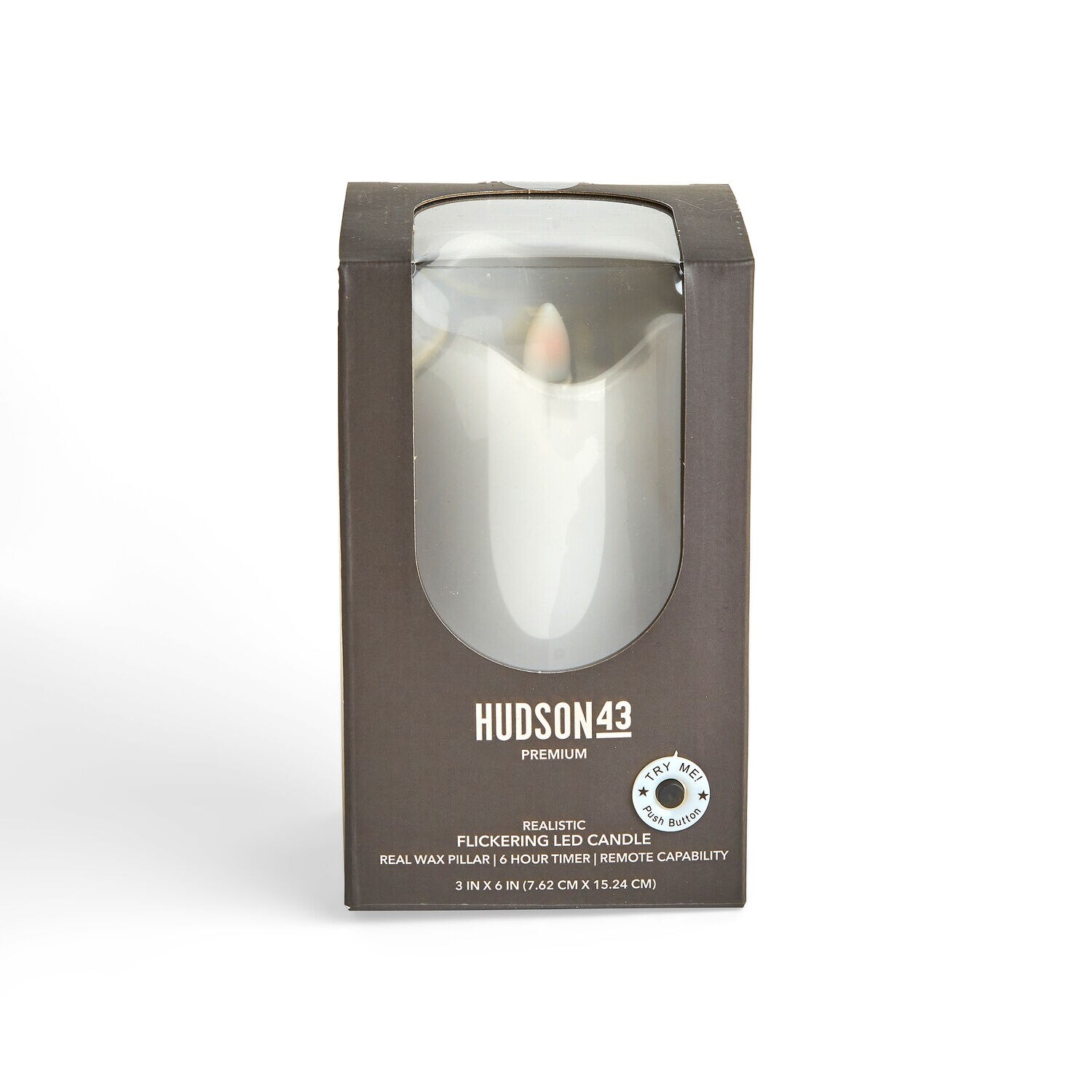 Wave Edge 3x6 Aurora White LED Candle
