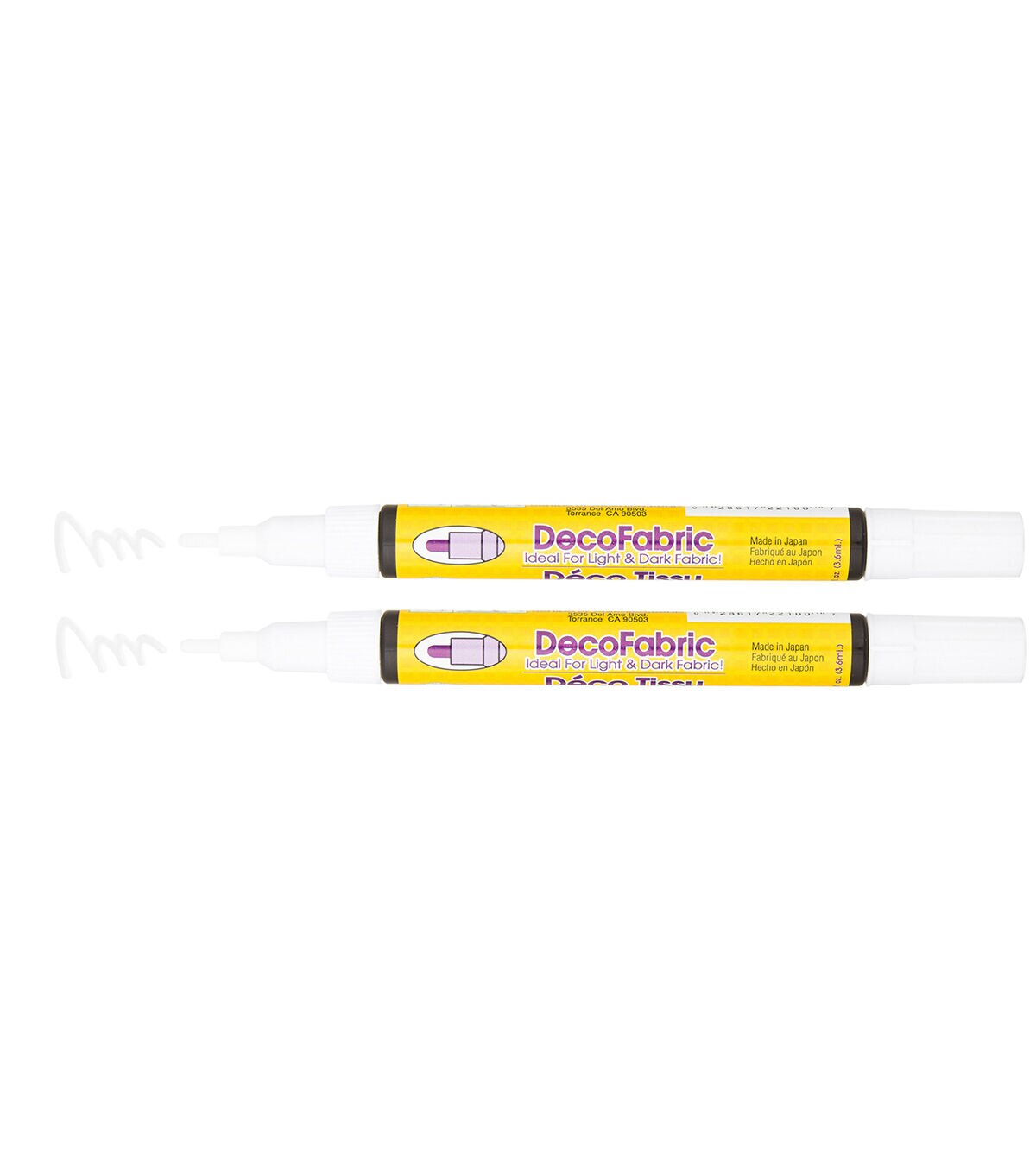 Marvy Uchida 2ct White Medium Tip DecoColor Fabric Paint Marker
