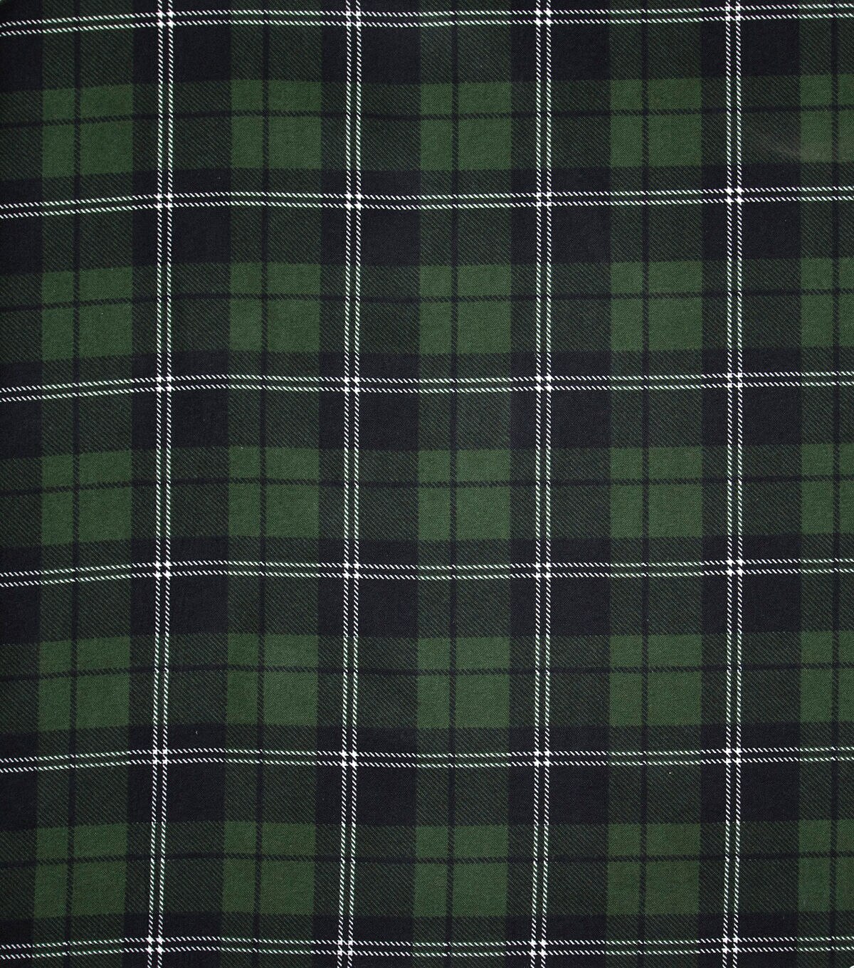 Green & Black Plaid Super Snuggle Christmas Flannel Fabric