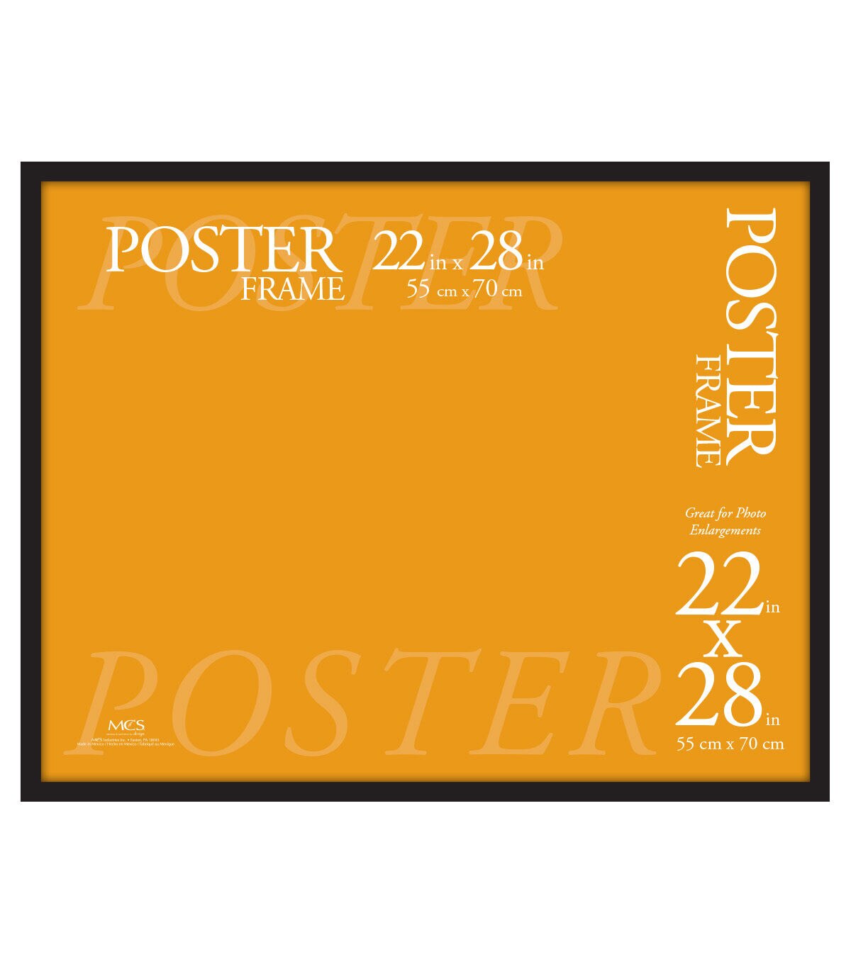 MCS 22 x 28 Plastic Black Gallery Poster Frame
