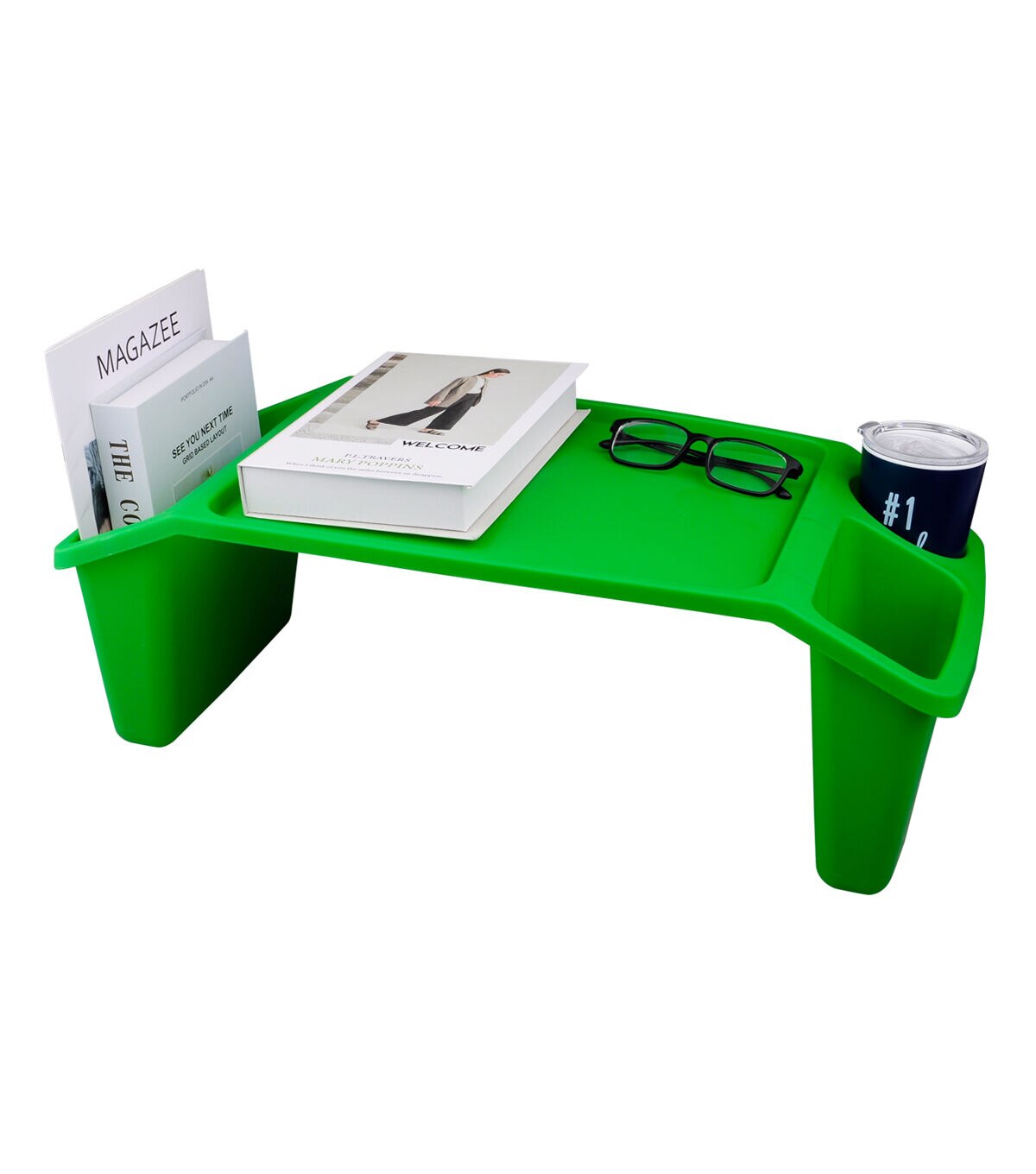 23 x 8 Plastic Lap Desk With 3 Compartments 693g by Top Notch