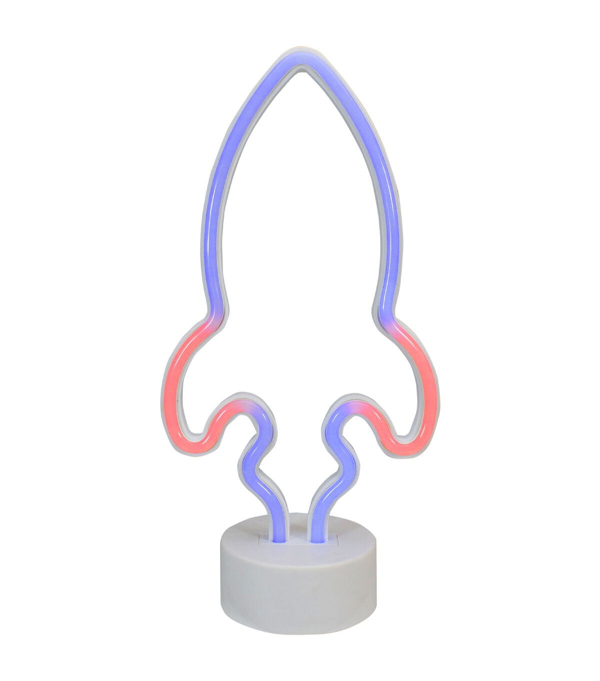 Northlight 9 Blue and Red LED Neon Style Rocket Ship Table Light