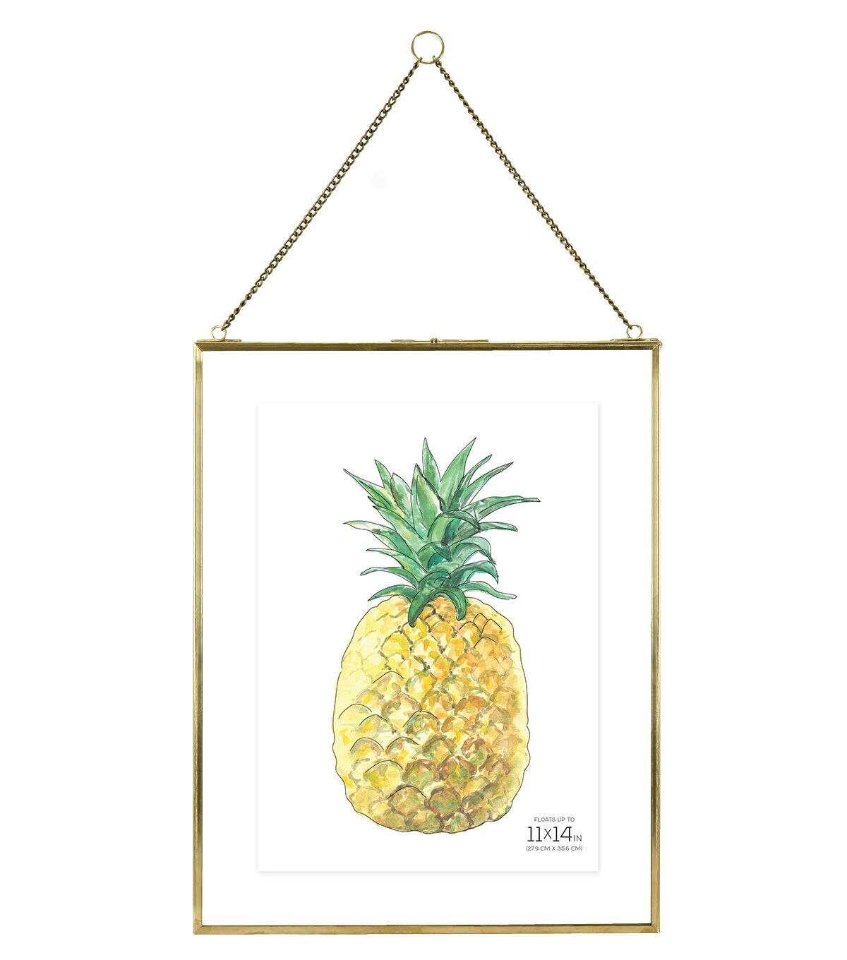 MCS 11x14 Brass Pressed Hanging Float Picture Frame