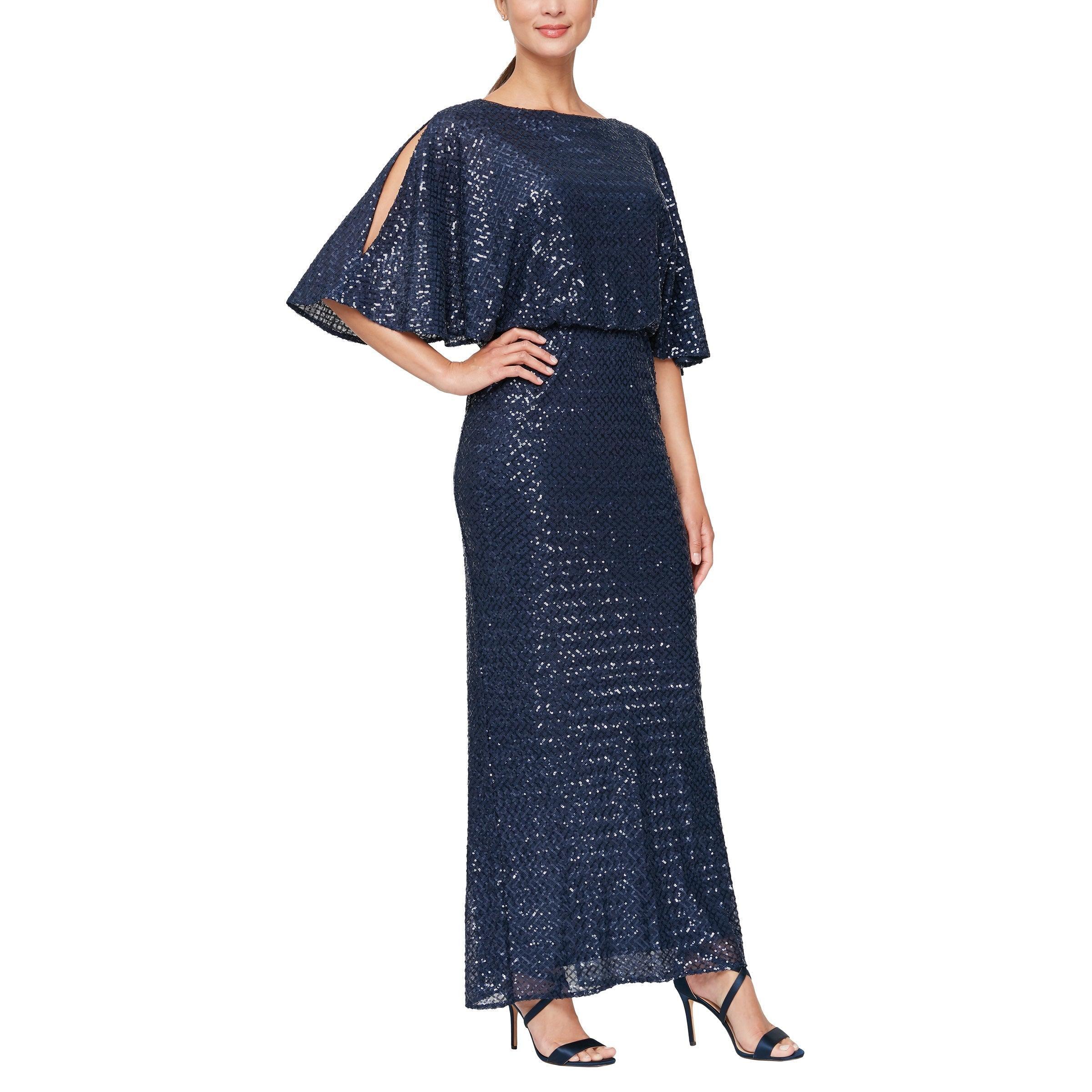 Alex Evenings 8175929 Tea Length Printed Formal Dress