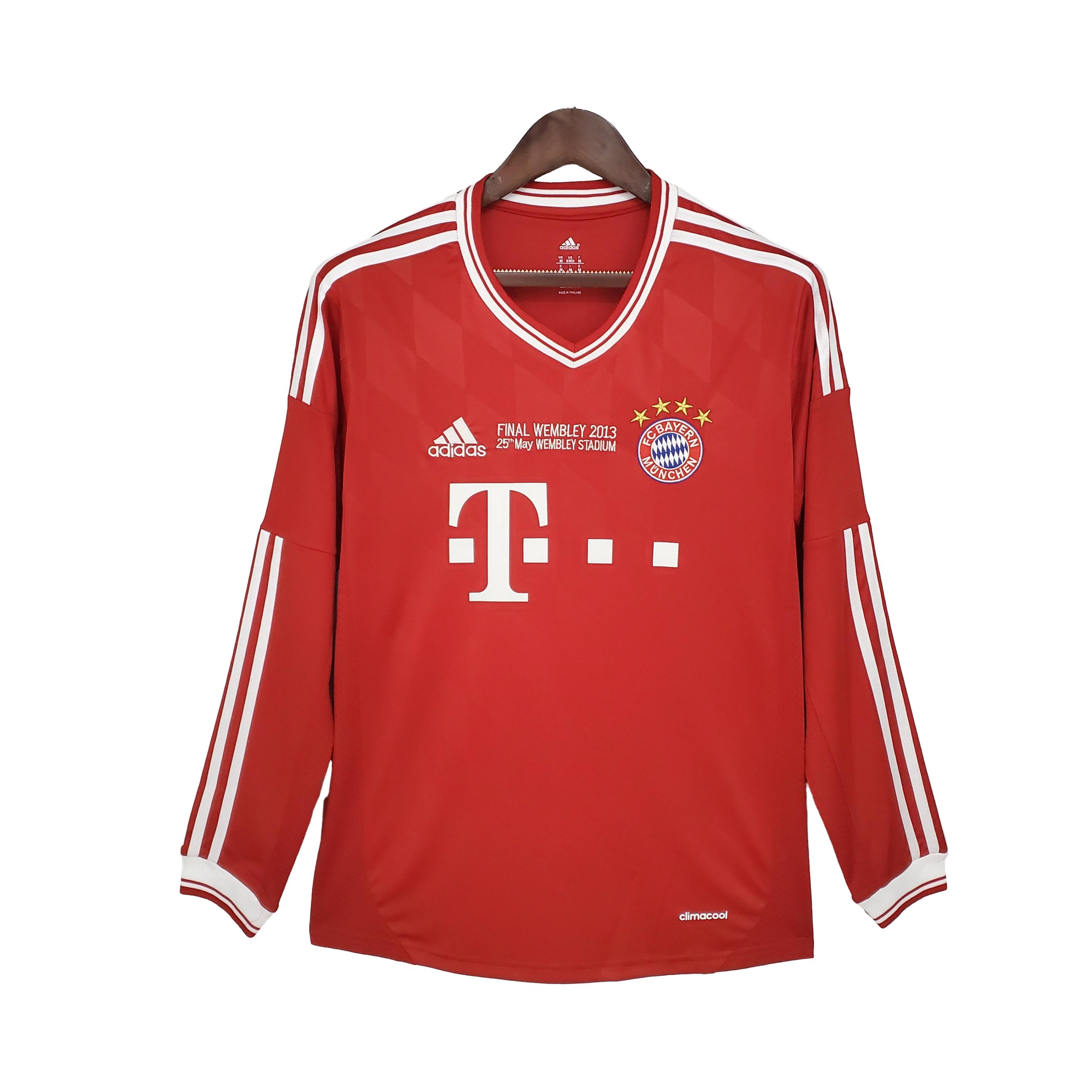 Retro Bayern Munich 13-14 Champions League Final Home Stadium Long Sleeve Jersey - YupooJersey