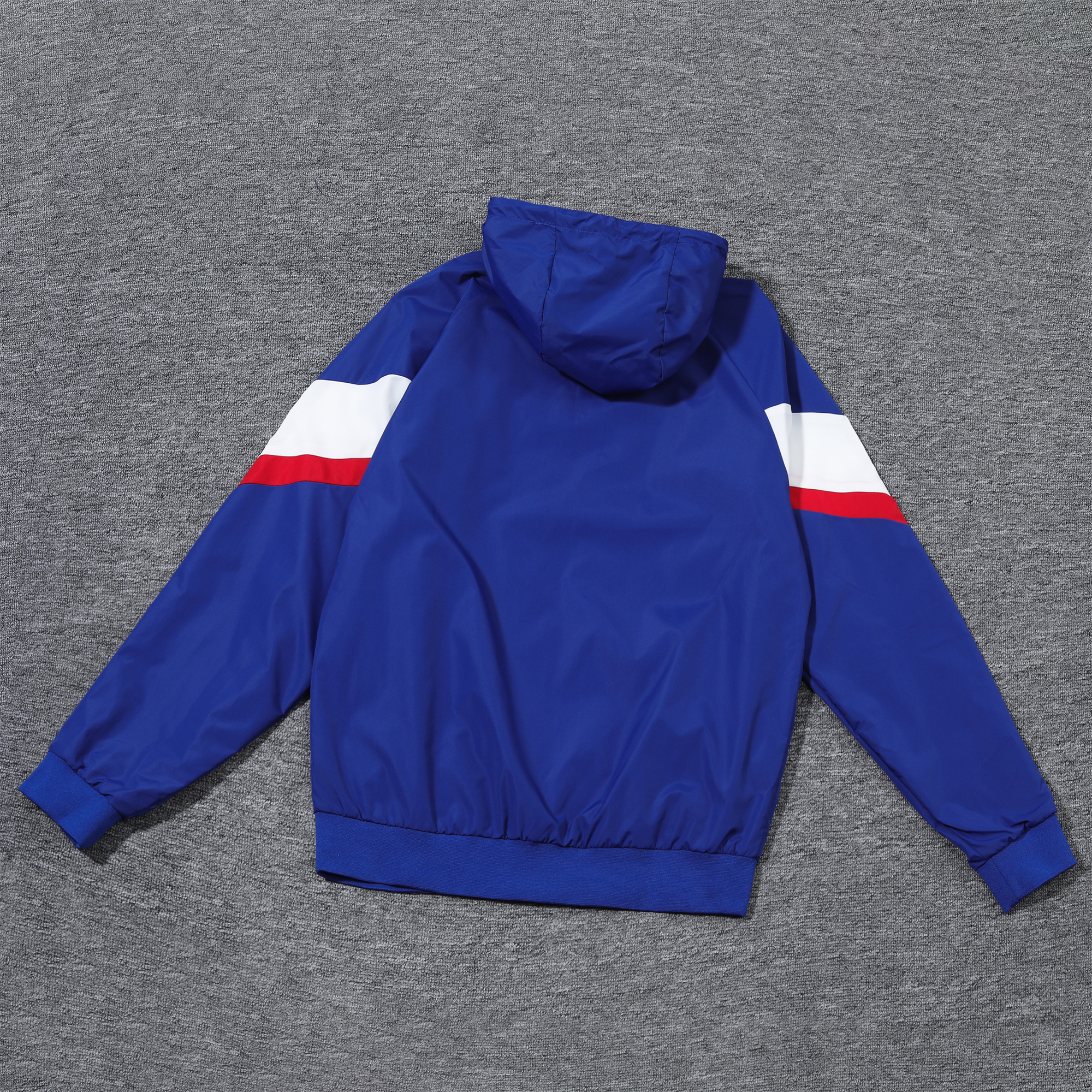 France 2024 National Team Anthem Blue Hooded Windbreaker - Player Version - YupooJersey