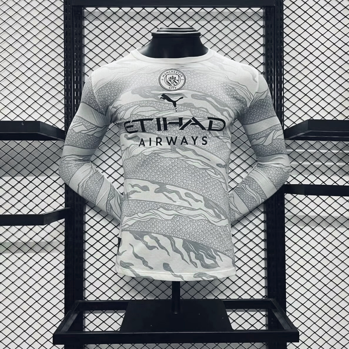 Manchester City 2024 Chinese New Year Pre-match Long Sleeve Jersey - Player Version - YupooJersey