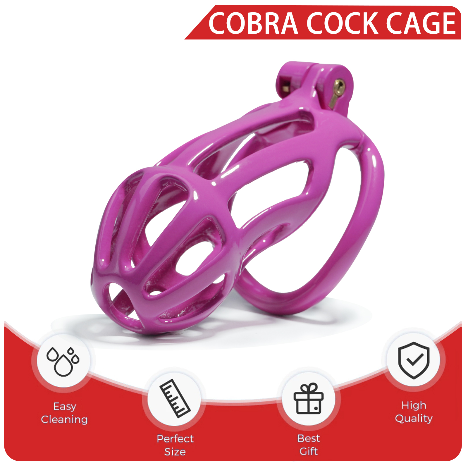 Purple Sissy Chastity Cage