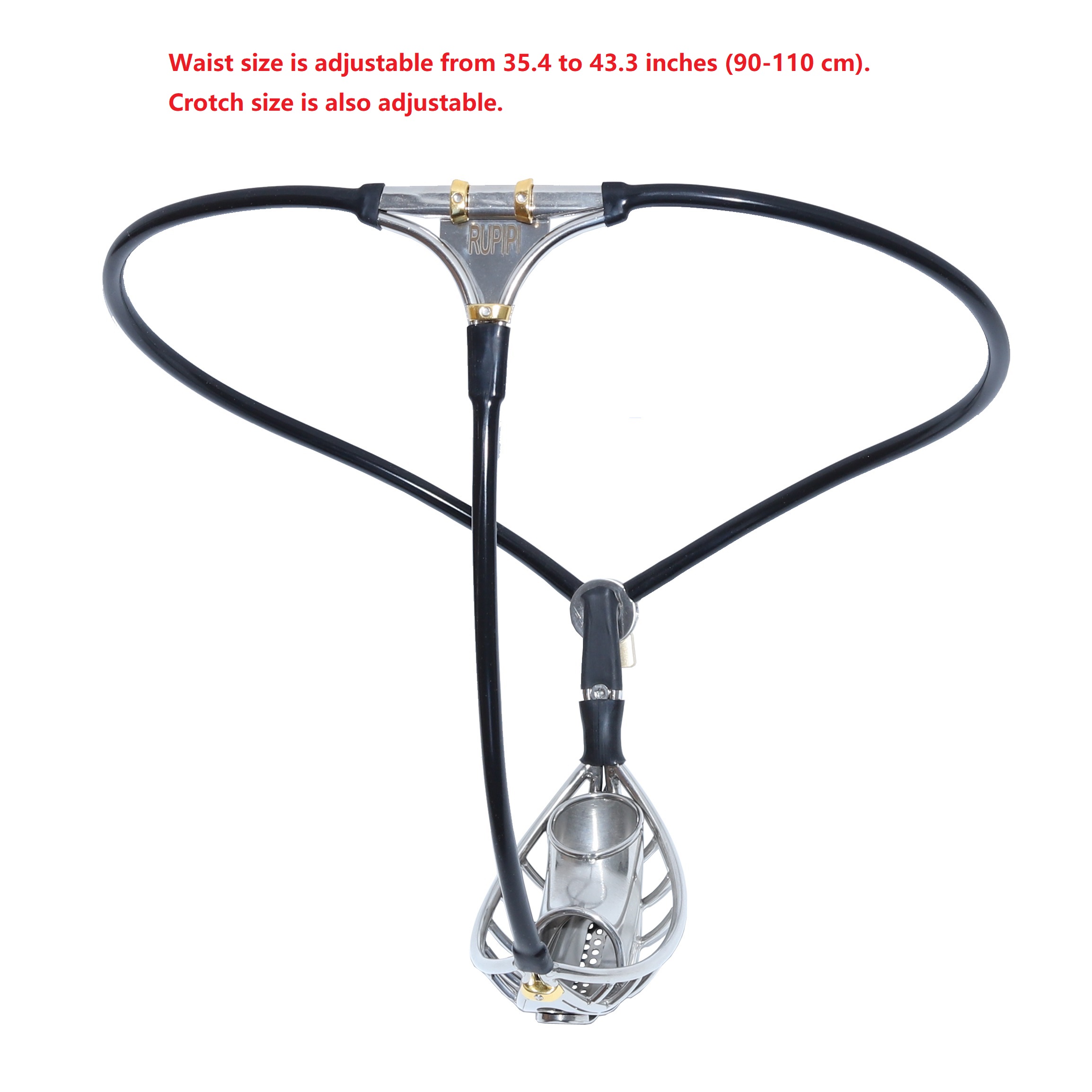 Female Strict Chastity Belt Unoticeable Chastity Underwear for Women Restraining Bongdage with Removable Anal Plugs Female Bandage Pants Slave Tool (Small, Black) - Ftm213213