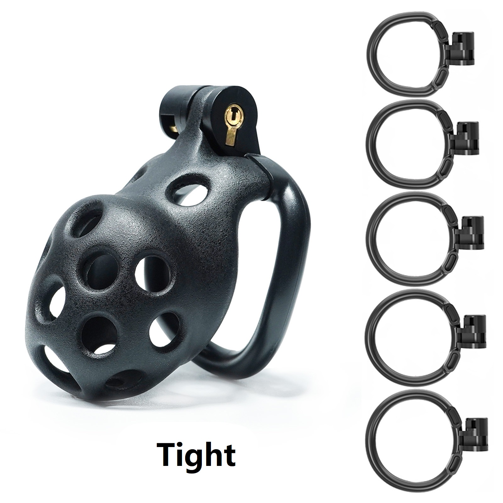 Best 3D Printed Cock Chastity Cage – BDSM Sex Toy, Slave Tool & Virginity Control for Men (Black) - Ftm213213