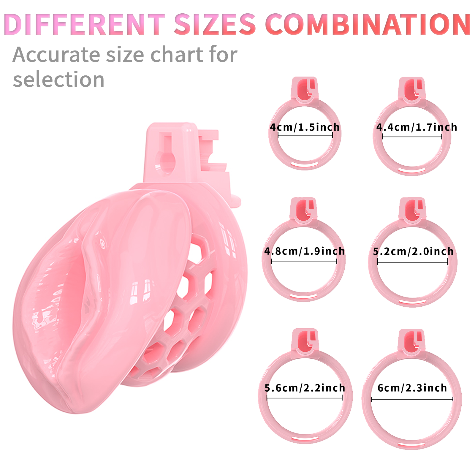 Male Chastity Cage Sissy Cage Cock Cage Covored with Soft TPE with Realistic Labia Bondage Gear & Accessories Adult Sex Toys Slave Tool Chastity Devices (Pink) - Ftm213213