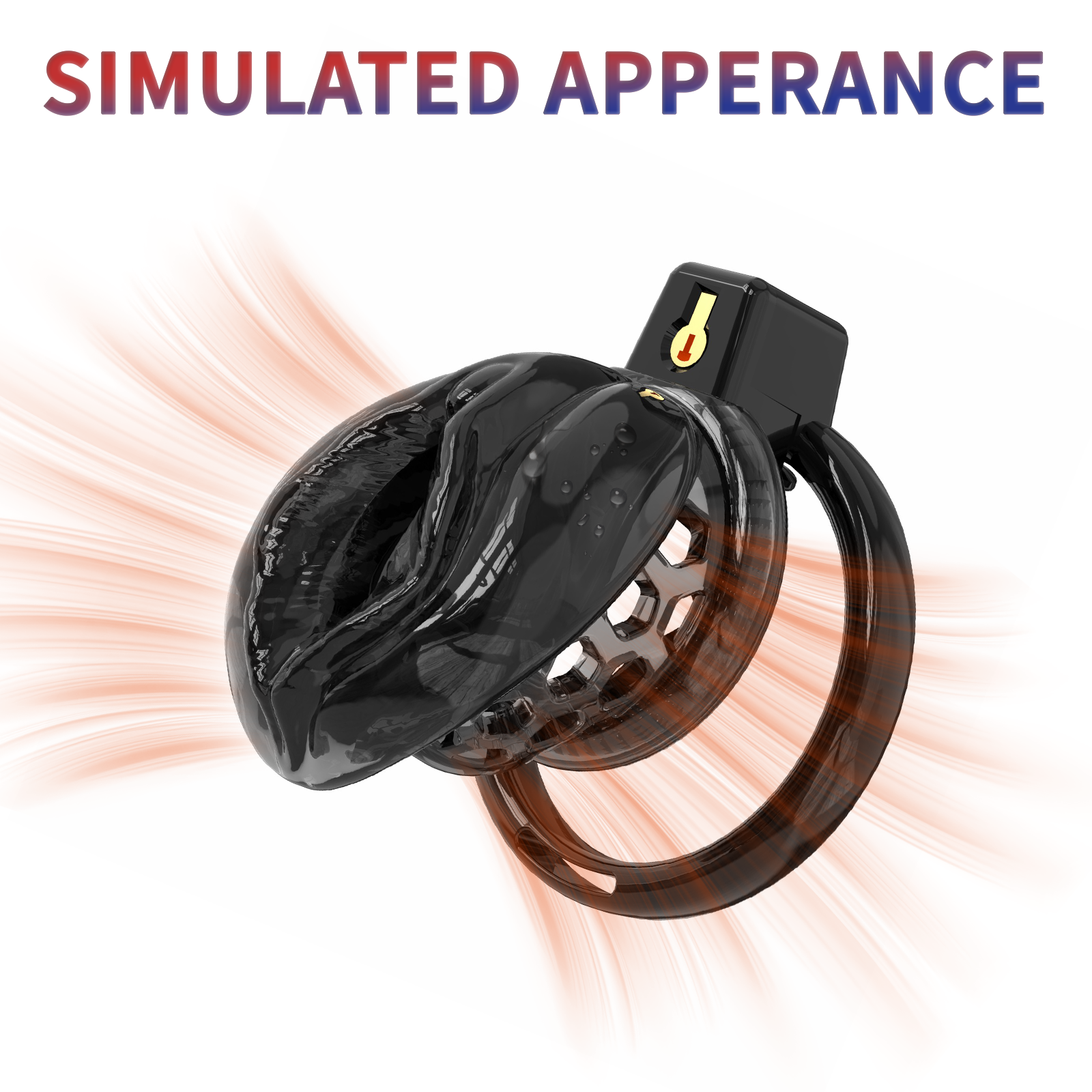 Male Chastity Cage Sissy Cage Cock Cage Covored with Soft TPE with Realistic Labia Bondage Gear & Accessories Adult Sex Toys Slave Tool Chastity Devices (Black) - Ftm213213