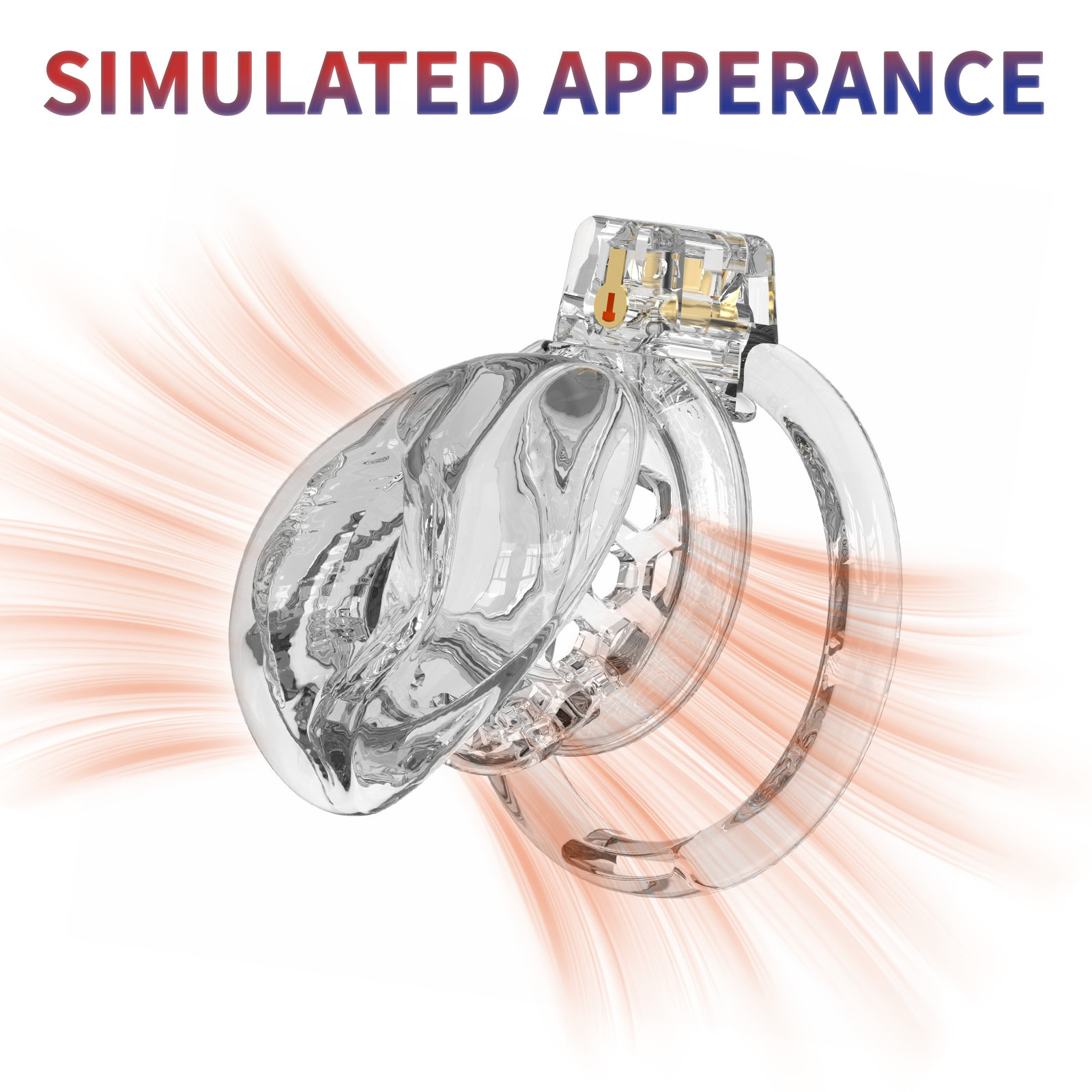 Transparent TPE Male Chastity Cage
