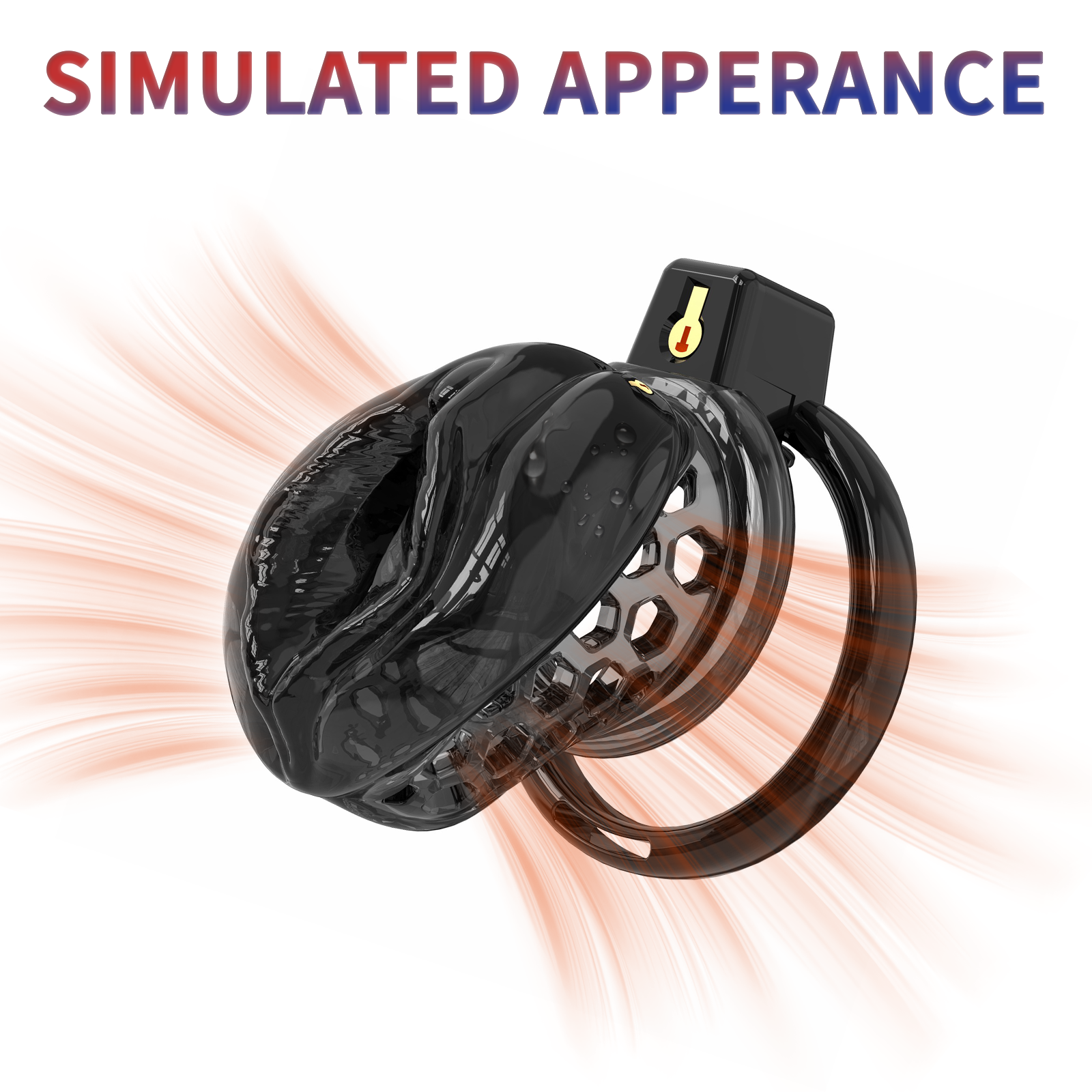 Male Chastity Cage Sissy Cage Cock Cage Covored with Soft TPE with Realistic Labia Bondage Gear & Accessories Adult Sex Toys Slave Tool Chastity Devices (Black) - Ftm213213