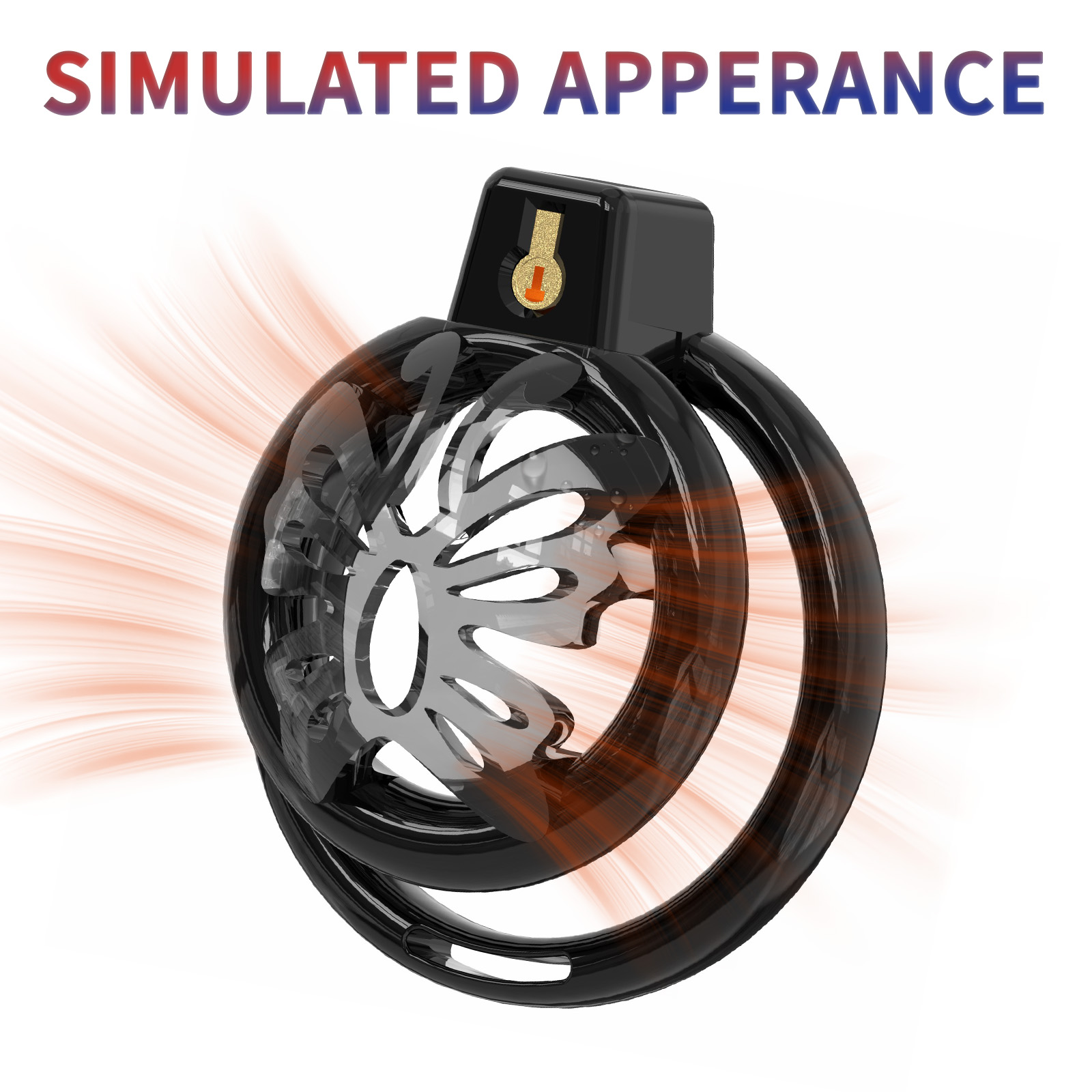 Chastity Cage Male Cock Cage - Soft Silicone Chastity Devices Adult Toys, Inverted Male Chasity Cages with 6 Penis Ring, BDSM Bondage Toys for Men, Flat Penis Cage Butterfly（Black） - Ftm213213