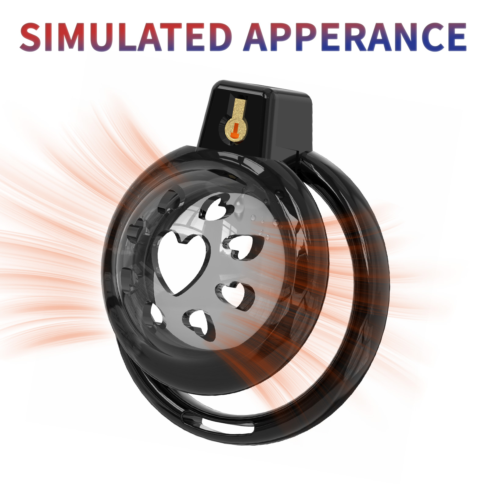 Chastity Cage Male Cock Cage - Soft Silicone Chastity Devices Adult Toys, Inverted Male Chasity Cages with 6 Penis Ring, BDSM Bondage Toys for Men, Flat Penis Cage （Black） - Ftm213213