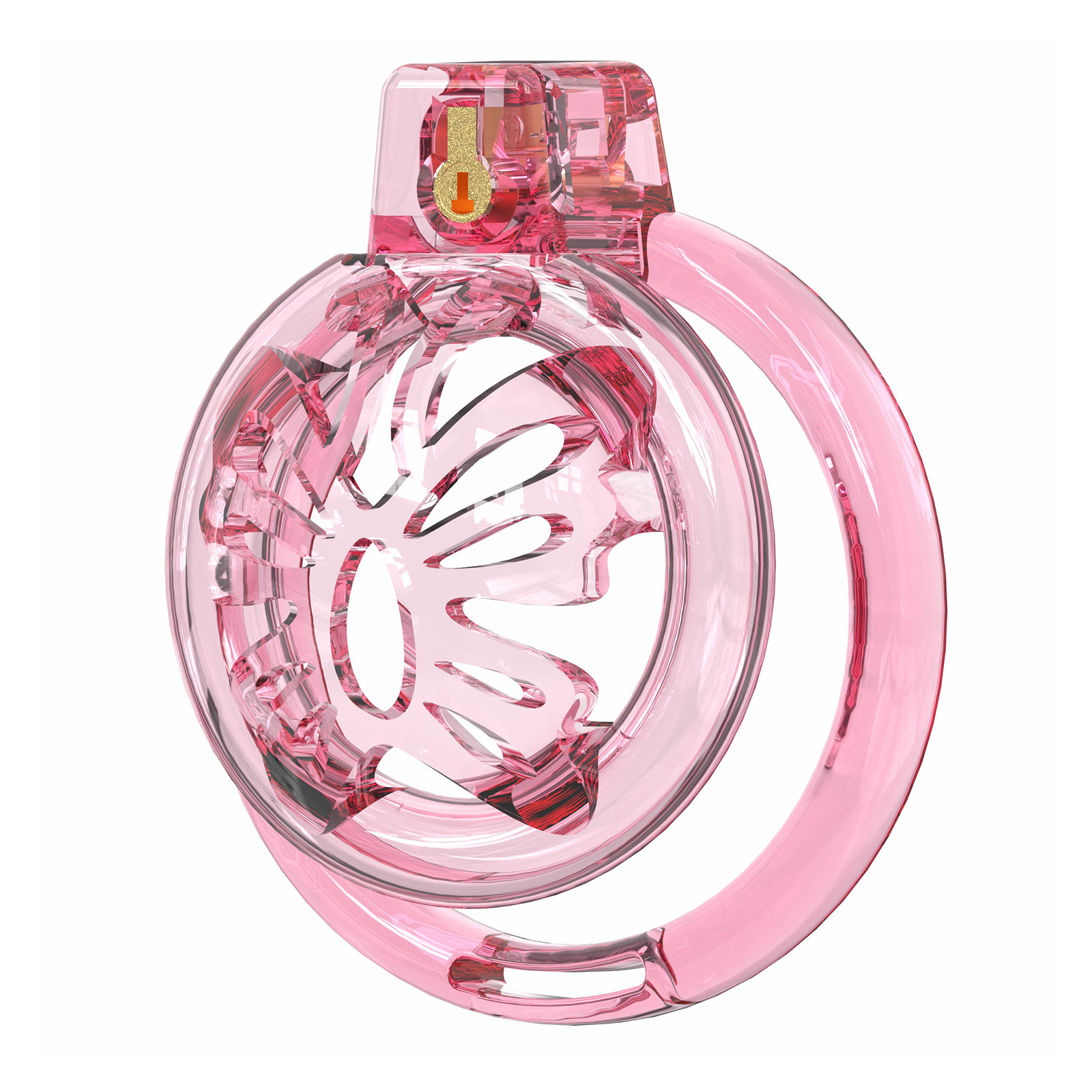 Chastity Cage Male Cock Cage - Soft Silicone Chastity Devices Adult Toys, Inverted Male Chasity Cages with 6 Penis Ring, BDSM Bondage Toys for Men, Flat Penis Cage Butterfly（Red） - Ftm213213