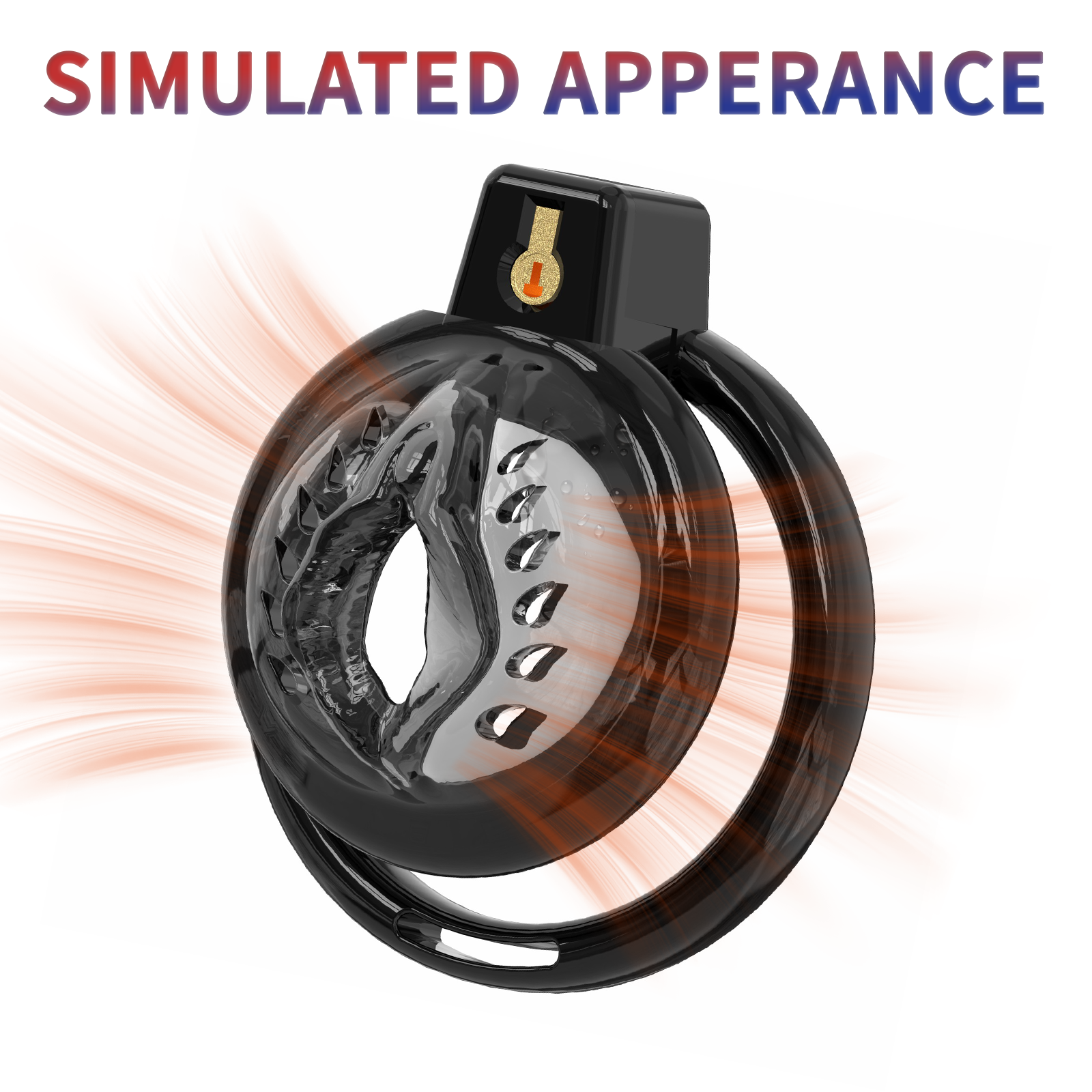 Chastity Cage Male Cock Cage -  Soft Silicone Chastity Devices Adult Toys, Inverted Male Chasity Cages with 6 Penis Ring, BDSM Bondage Toys for Men, Flat Penis Cage Clitoris （Black) - Ftm213213