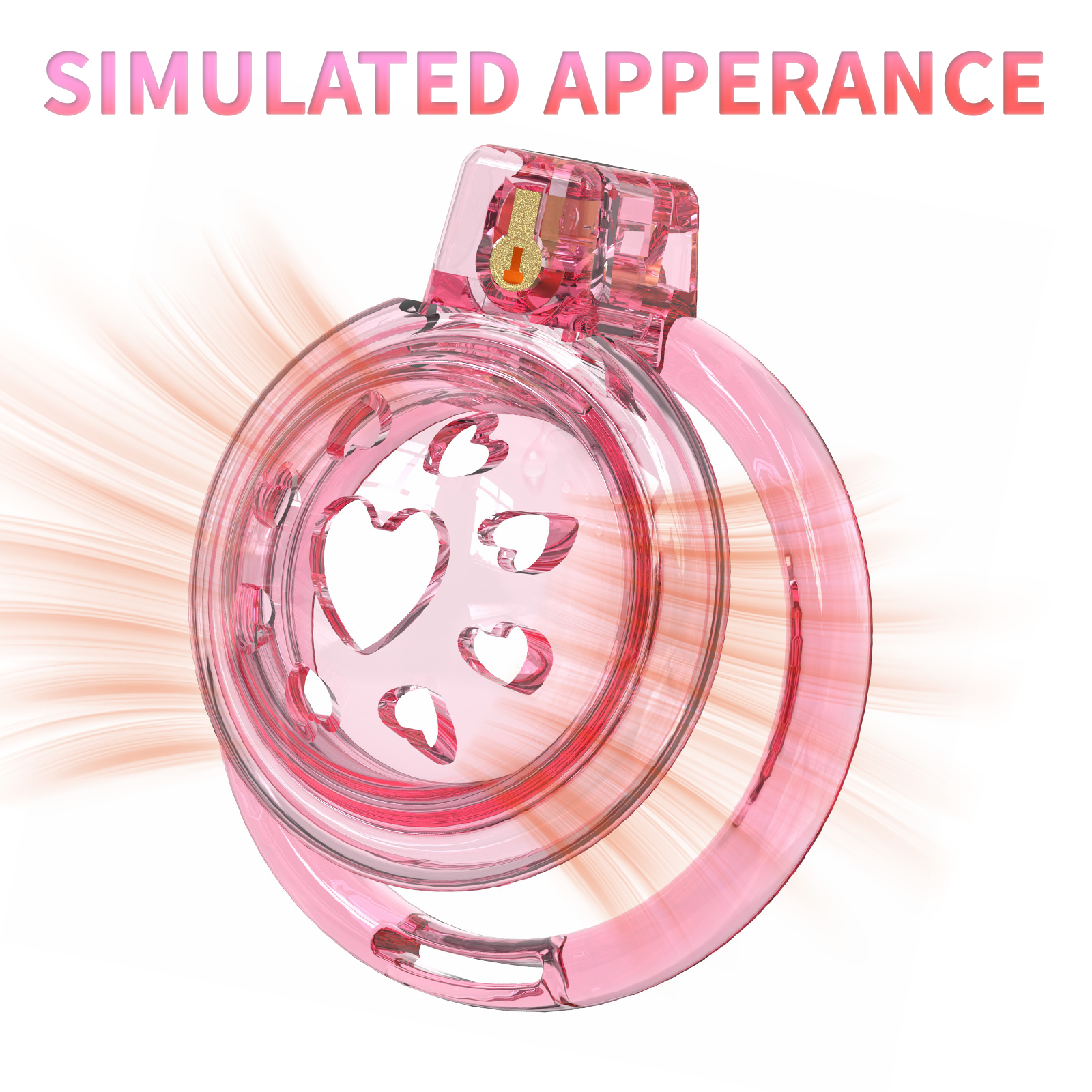 Chastity Cage Male Cock Cage - Soft Silicone Chastity Devices Adult Toys, Inverted Male Chasity Cages with 6 Penis Ring, BDSM Bondage Toys for Men, Flat Penis Cage （Red） - Ftm213213