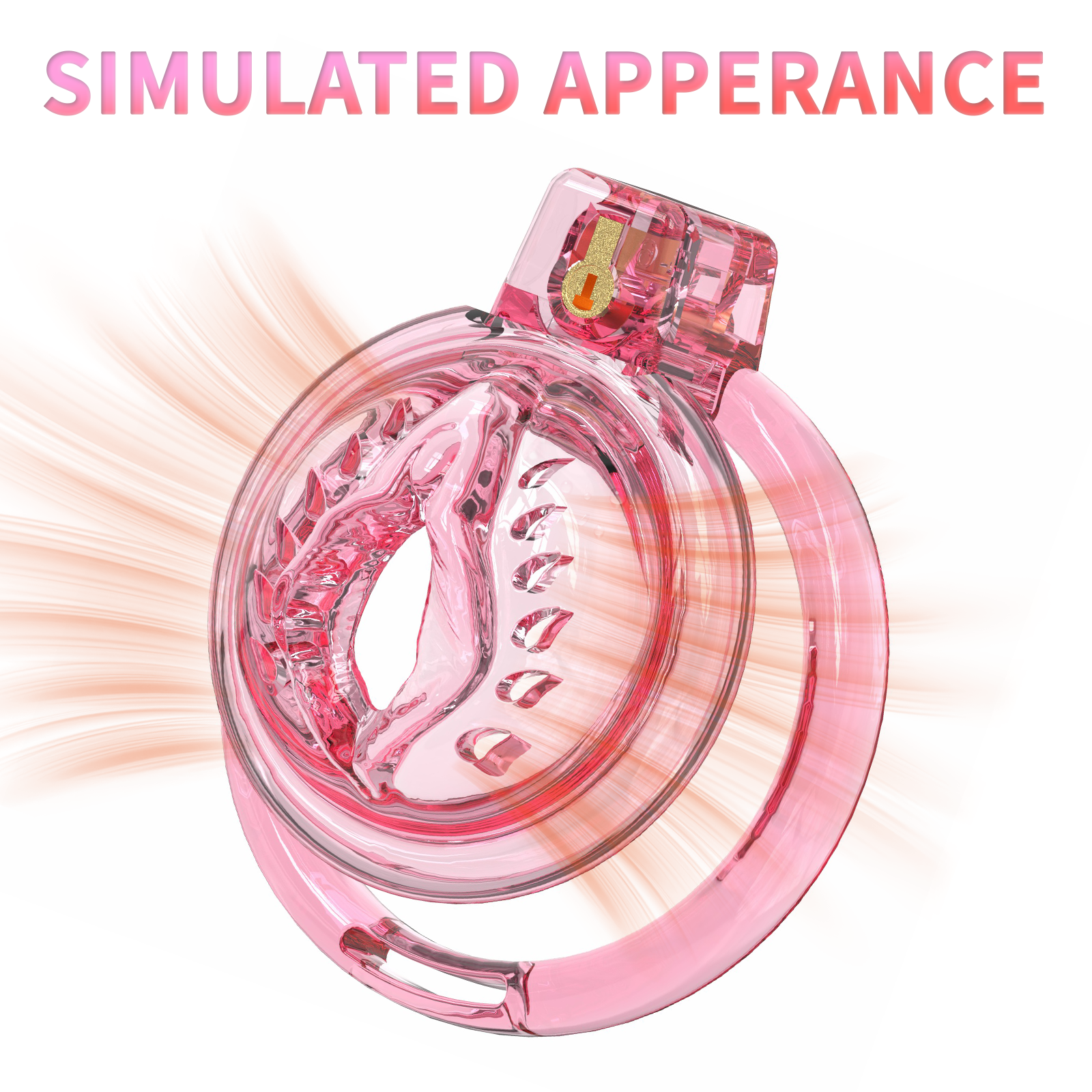 Chastity Cage Male Cock Cage - Soft Silicone Chastity Devices Adult Toys, Inverted Male Chasity Cages with 6 Penis Ring, BDSM Bondage Toys for Men, Flat Penis Cage Clitoris （Red) - Ftm213213