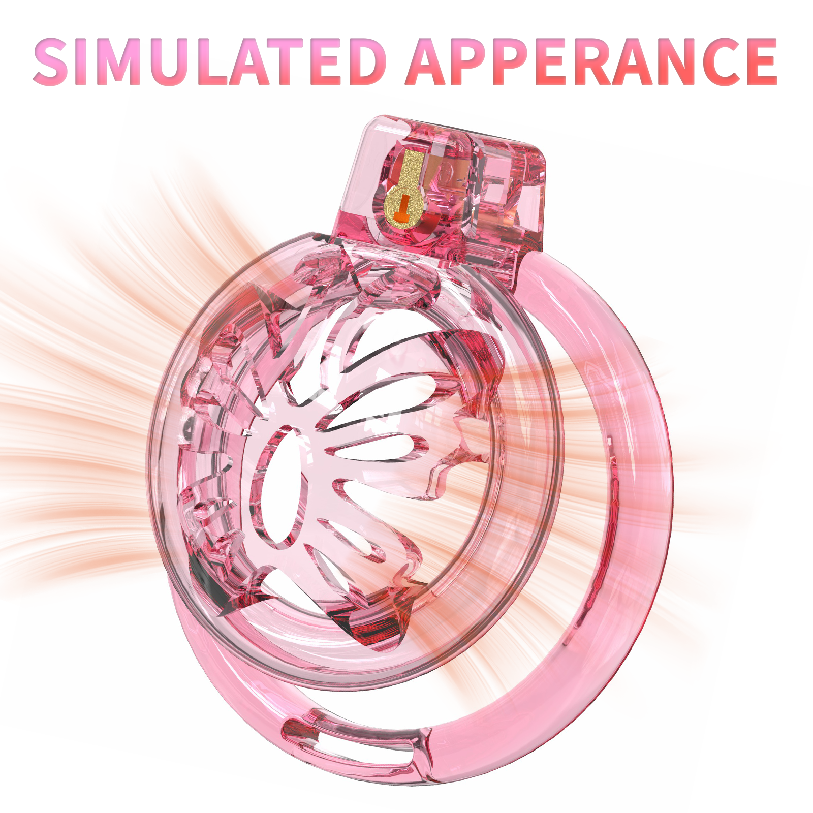 Chastity Cage Male Cock Cage - Soft Silicone Chastity Devices Adult Toys, Inverted Male Chasity Cages with 6 Penis Ring, BDSM Bondage Toys for Men, Flat Penis Cage Butterfly（Red） - Ftm213213