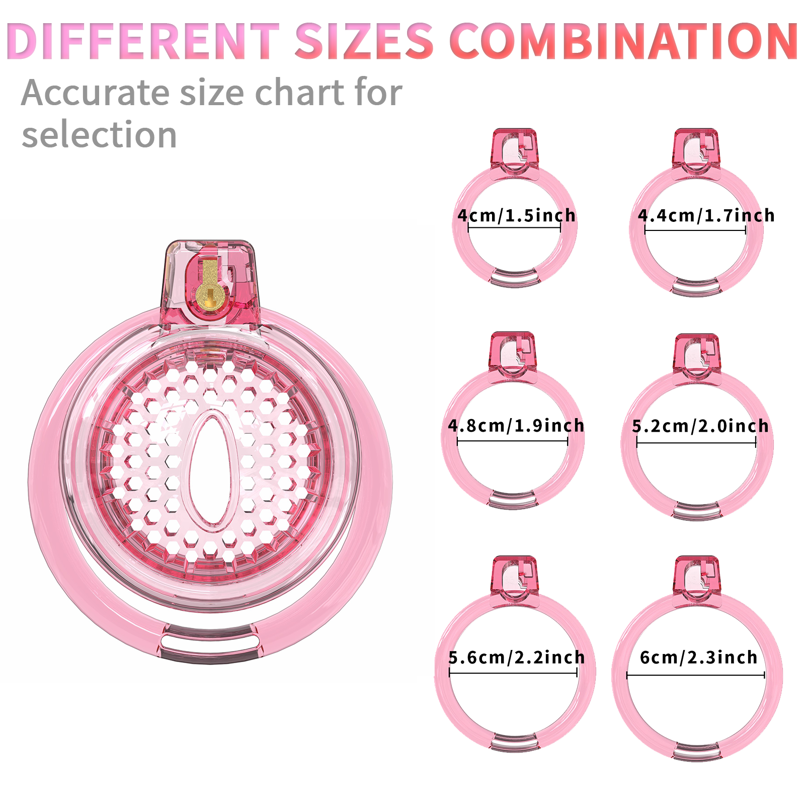 Chastity Cage Male Cock Cage - Soft Silicone Chastity Devices Adult Toys, Inverted Male Chasity Cages with 6 Penis Ring, BDSM Bondage Toys for Men, Flat Penis Cage Favose（Red） - Ftm213213