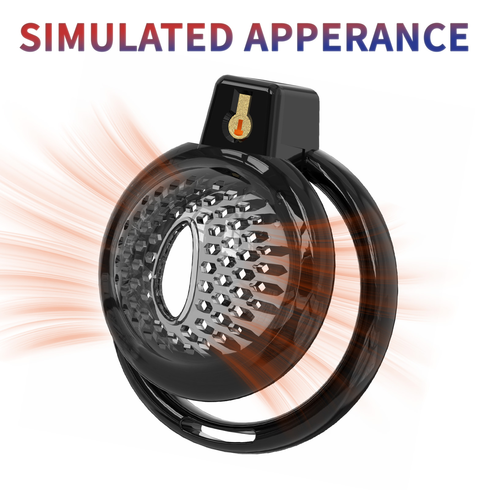 Chastity Cage Male Cock Cage - Soft Silicone Chastity Devices Adult Toys, Inverted Male Chasity Cages with 6 Penis Ring, BDSM Bondage Toys for Men, Flat Penis Cage Favose（Black） - Ftm213213