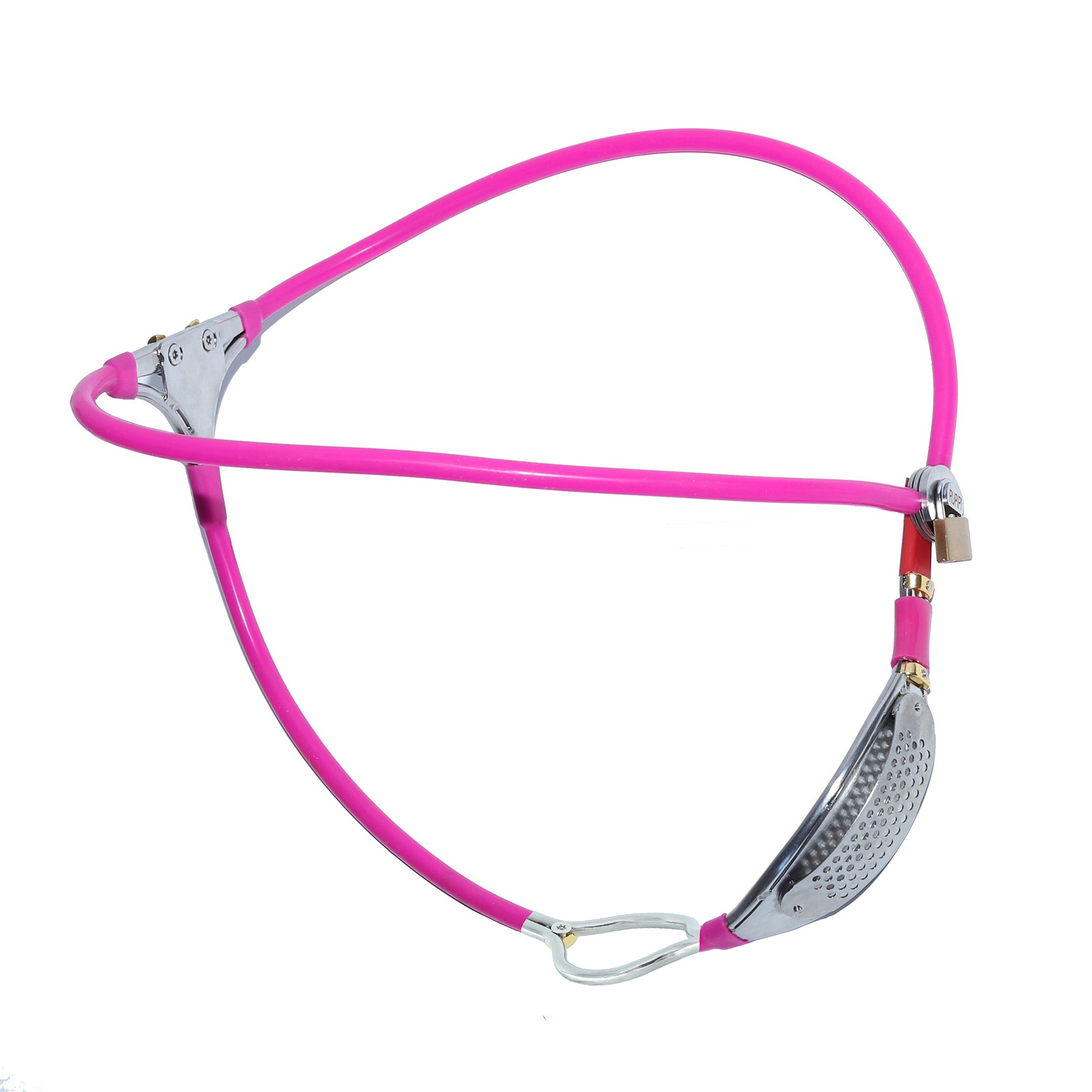 Female Restraint Chastity Belt Unoticeable Chastity Underwear for Men BDSM Slave Tool with Removable Anal Plugs Male Bandage Pants Sex Toy  ( Pink) - Ftm213213