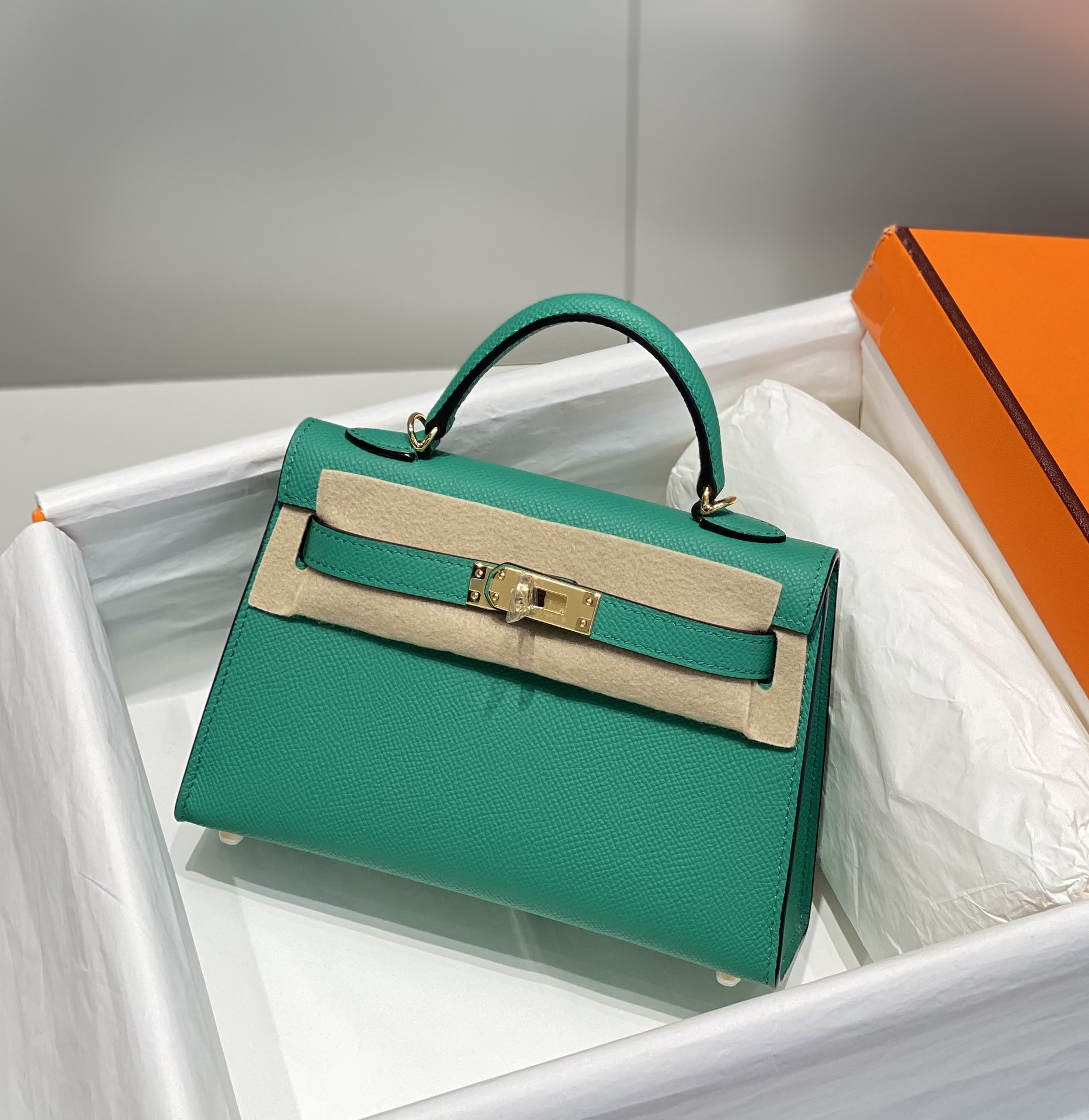 Hermes Kelly 19cm Green