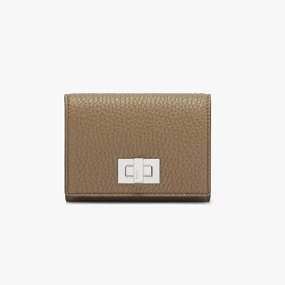 BUSINESS CARD HOLDER Beige Leather Business Card Holder